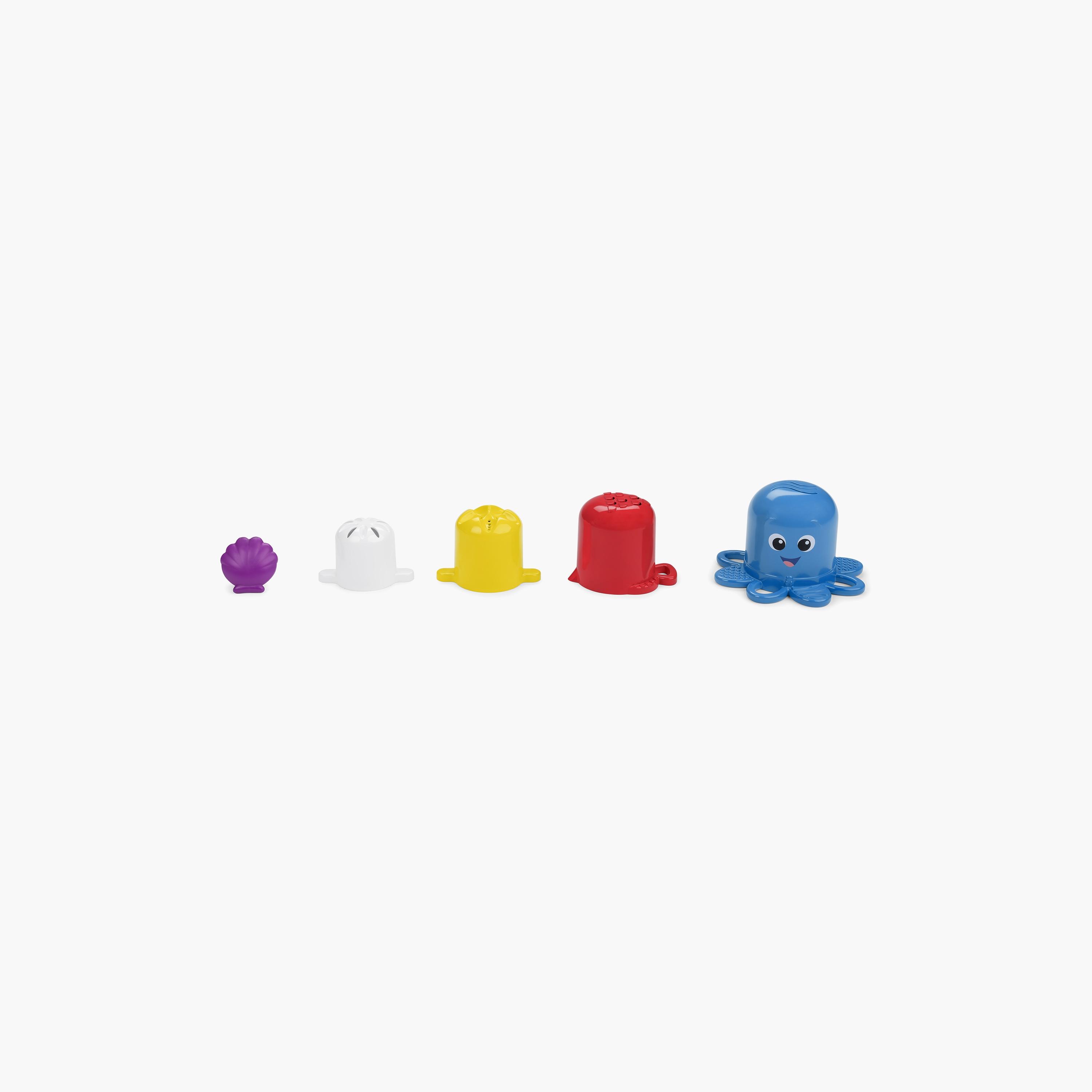 Baby Einstein 5-Piece Opus’s Stack & Stream Sensory Stacking Cup Bath Toys-toys-babyandtoddlertoys-bathtoys-image-1