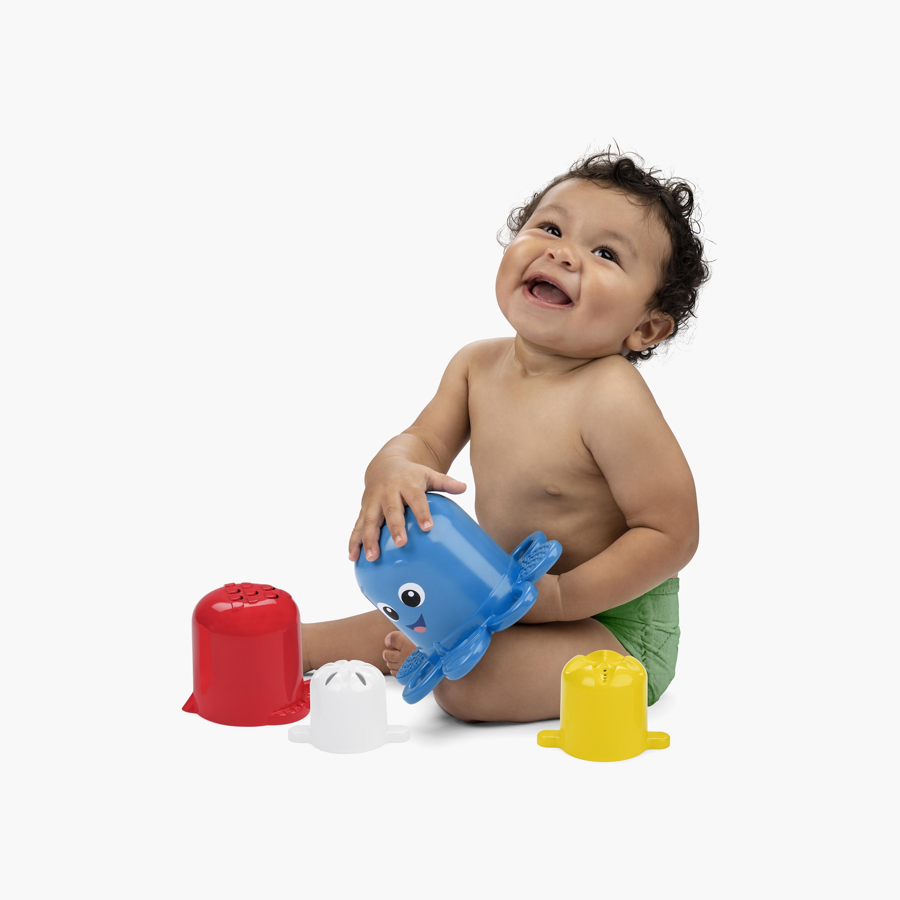 Baby Einstein 5-Piece Opus’s Stack & Stream Sensory Stacking Cup Bath Toys-toys-babyandtoddlertoys-bathtoys-image-2