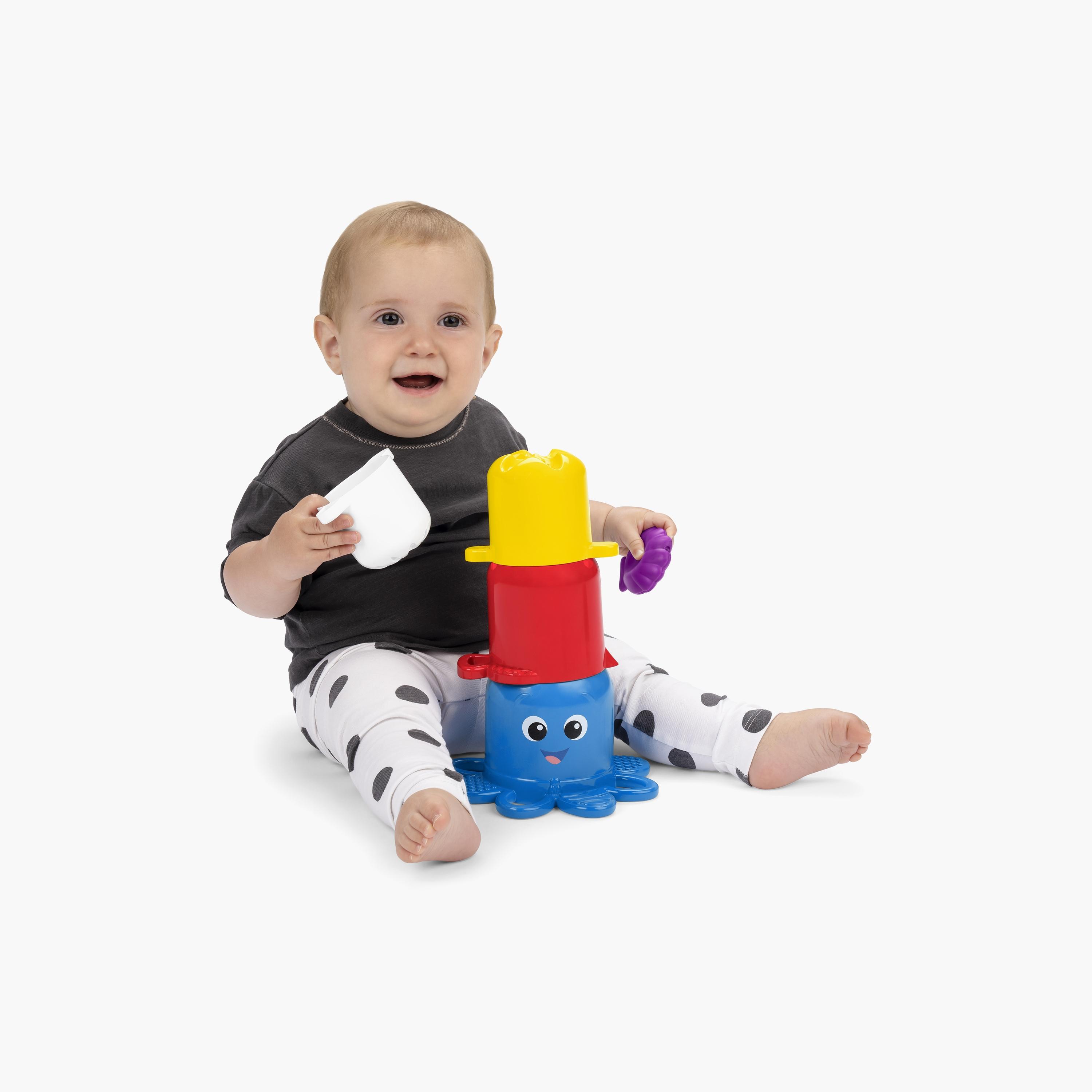 Baby Einstein 5-Piece Opus’s Stack & Stream Sensory Stacking Cup Bath Toys-toys-babyandtoddlertoys-bathtoys-image-3