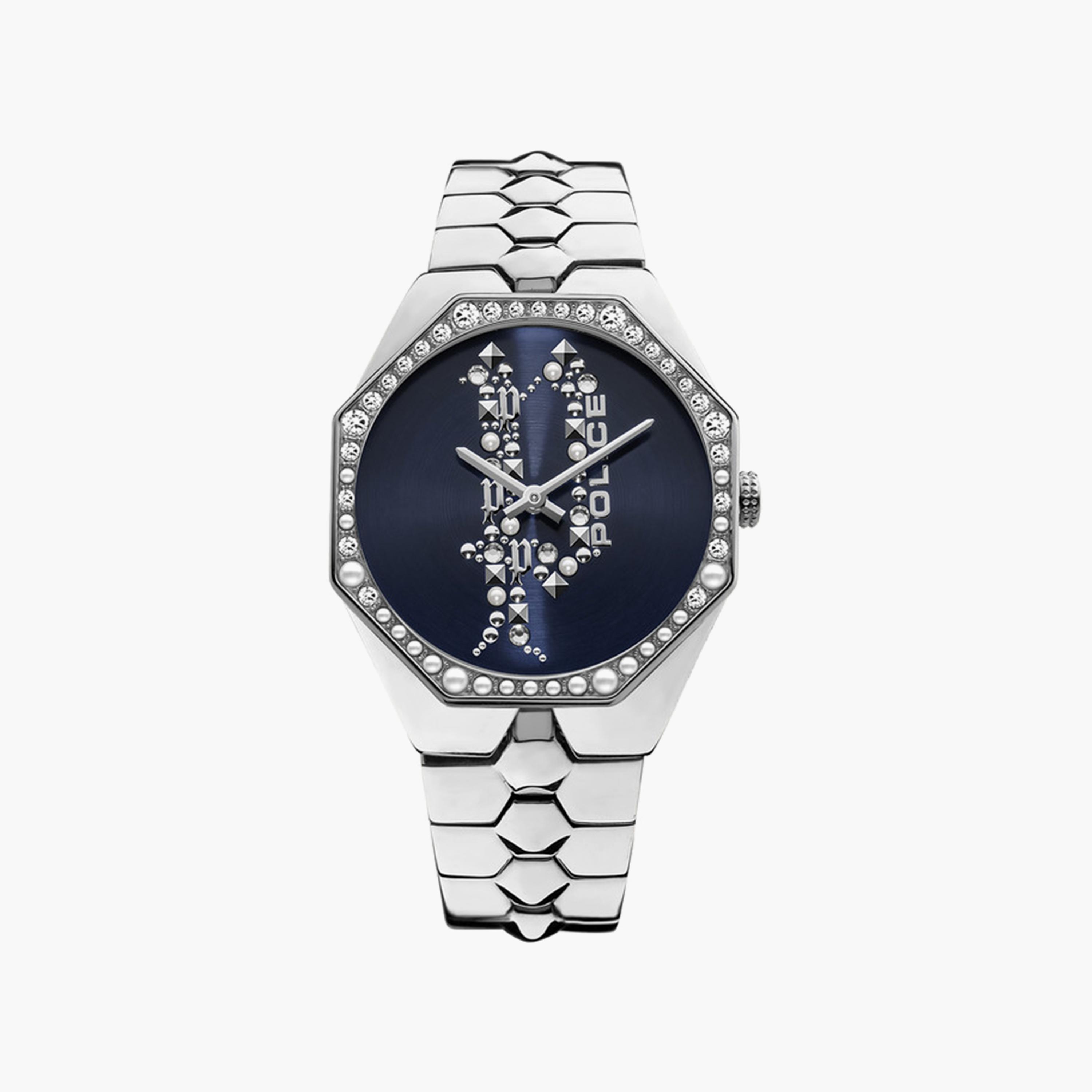 ساعة بوليس للنساء 35 ملم فضية أنالوج من الستانلس ستيل | PEWLG2109601-women-watchesandjewellery-watches-image-1