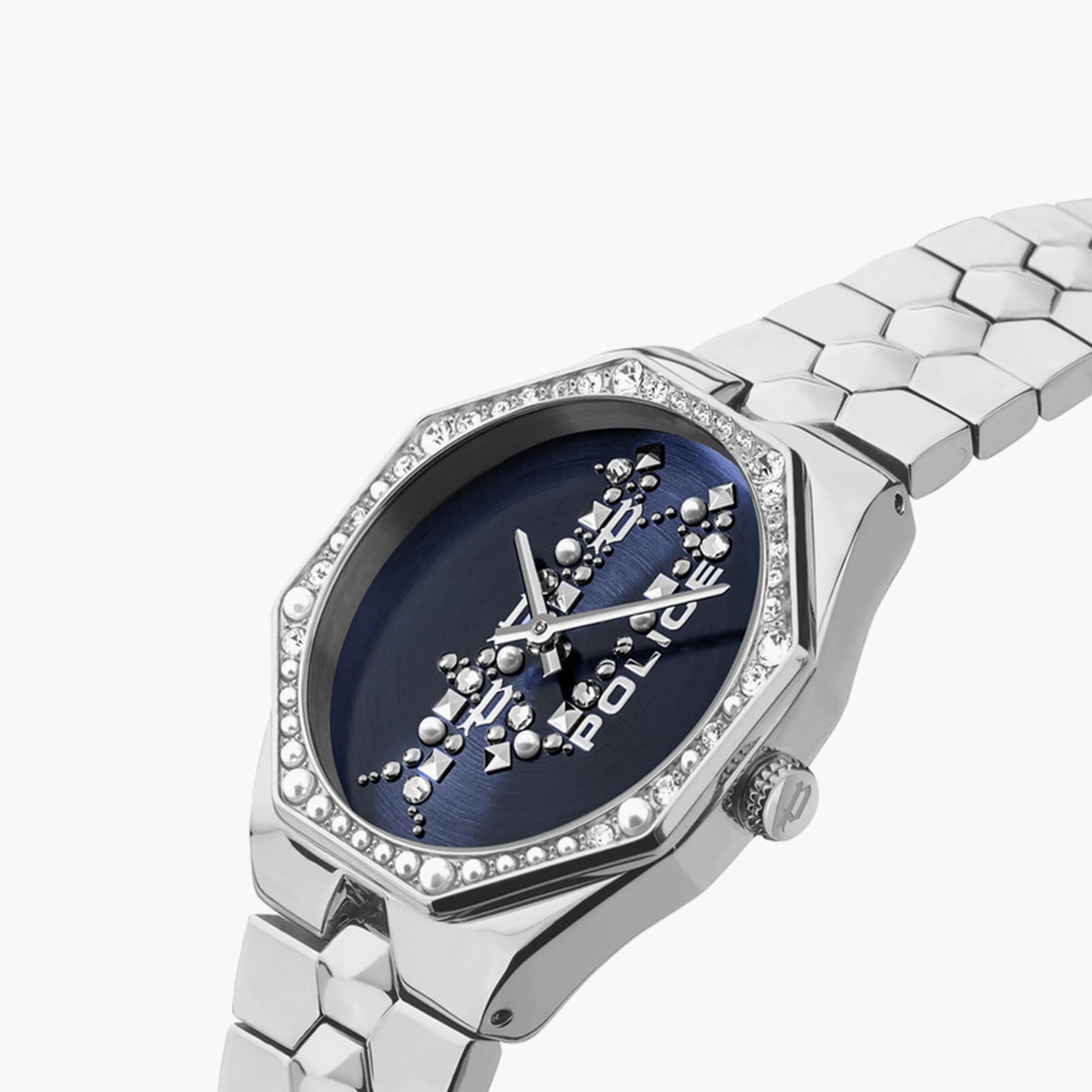 ساعة بوليس للنساء 35 ملم فضية أنالوج من الستانلس ستيل | PEWLG2109601-women-watchesandjewellery-watches-image-2