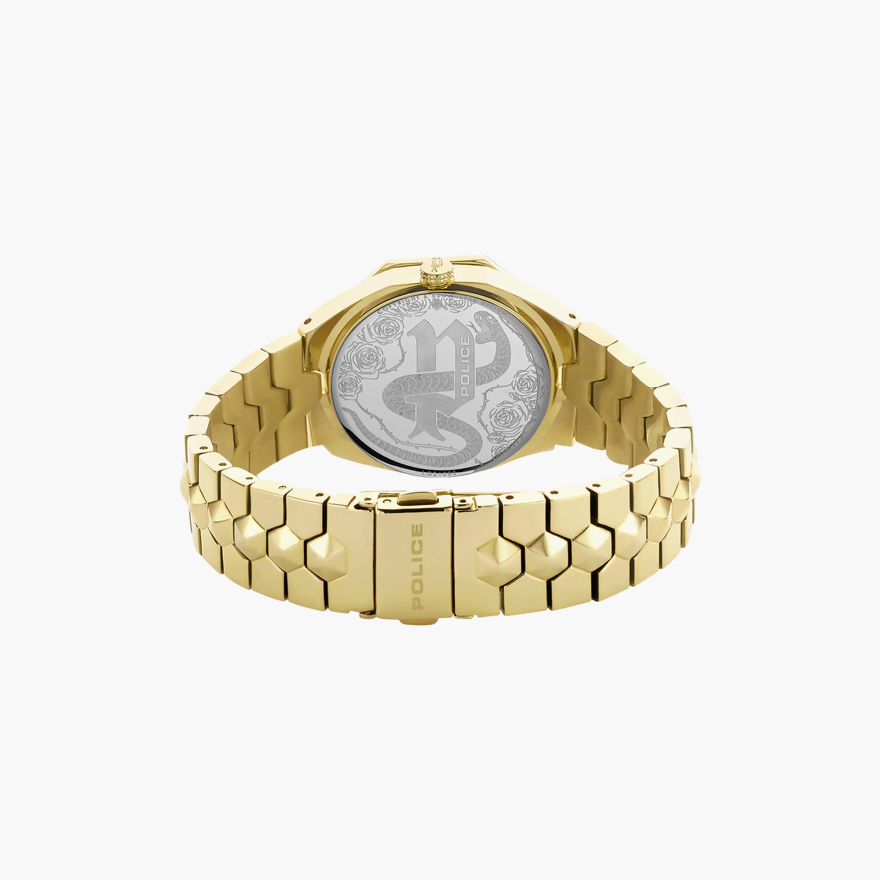 ساعة بوليس للنساء 35 ملم ذهبية انالوج بعقارب من الستانلس ستيل | PEWLG2109603-women-watchesandjewellery-watches-image-3