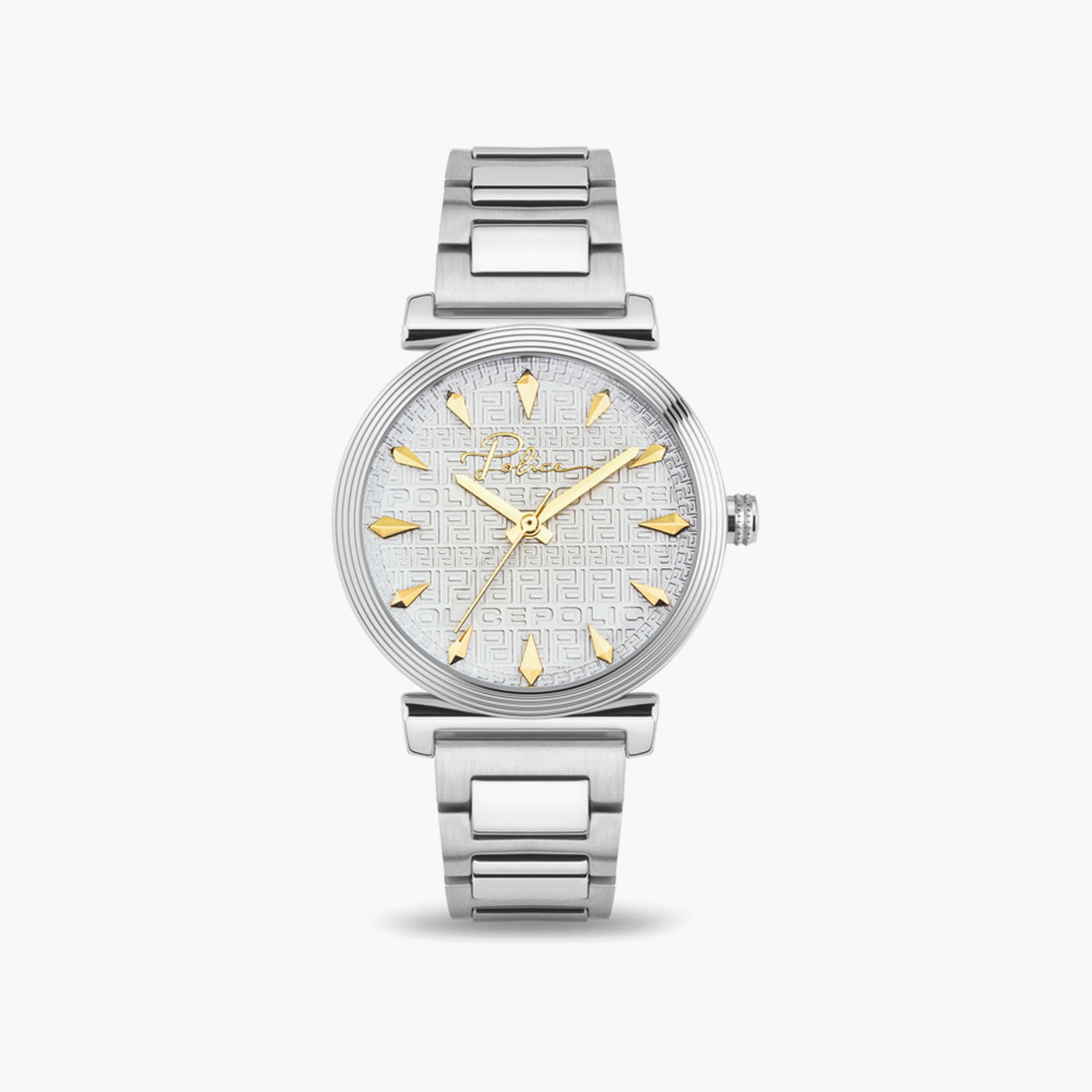 ساعة بوليس للنساء 32 ملم فضية أنالوج من الستانلس ستيل | PEWLG2202501-women-watchesandjewellery-watches-image-1