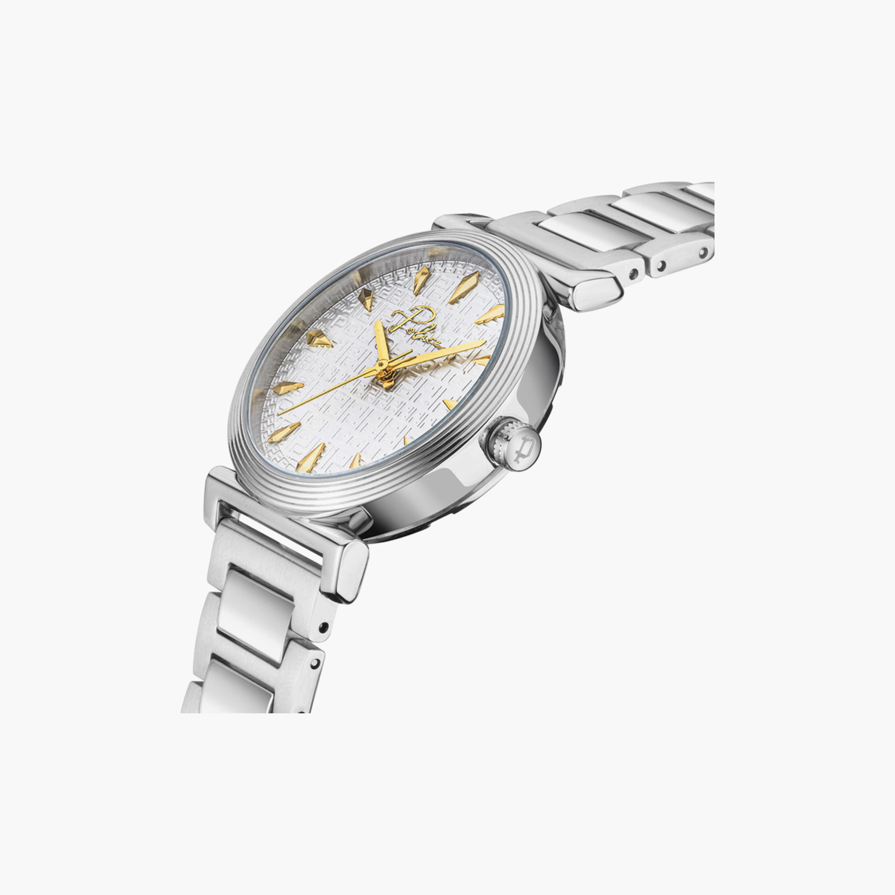 ساعة بوليس للنساء 32 ملم فضية أنالوج من الستانلس ستيل | PEWLG2202501-women-watchesandjewellery-watches-image-2
