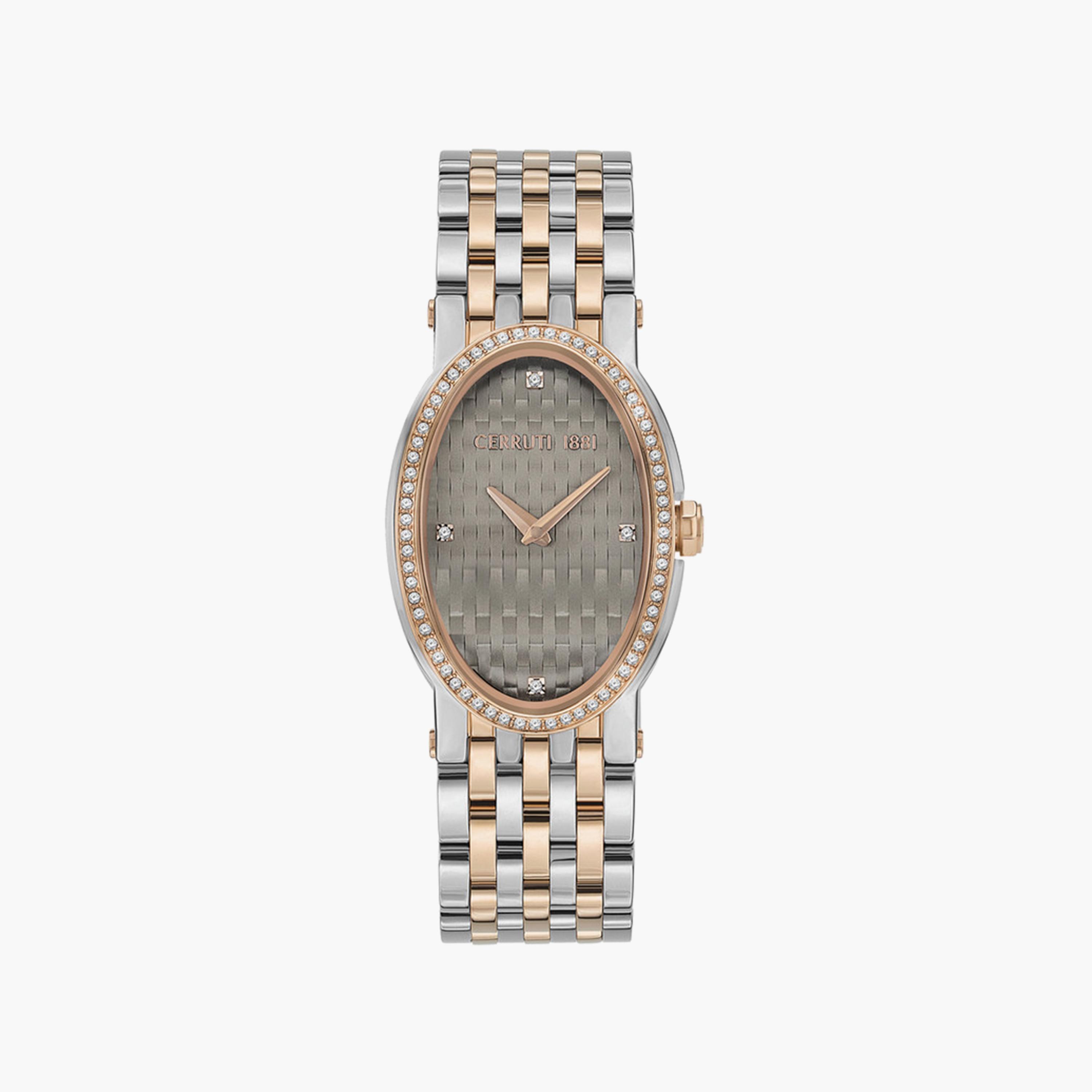 ساعة شيروتي 1881 للسيدات 27 ملم من الستانلس ستيل باللون الفضي والذهبي الوردي | ج CRWM23204-women-watchesandjewellery-watches-image-1