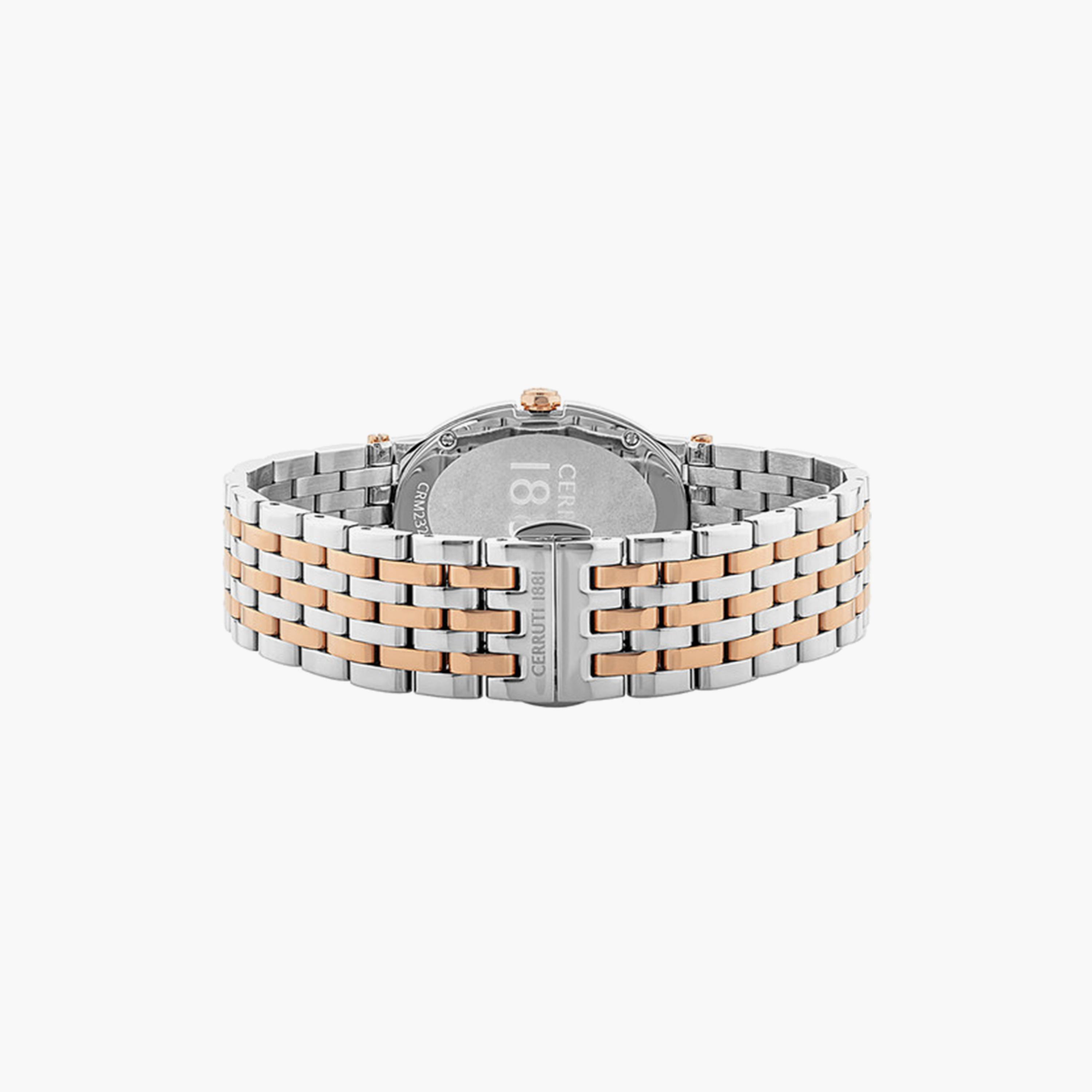 ساعة شيروتي 1881 للسيدات 27 ملم من الستانلس ستيل باللون الفضي والذهبي الوردي | ج CRWM23204-women-watchesandjewellery-watches-image-3