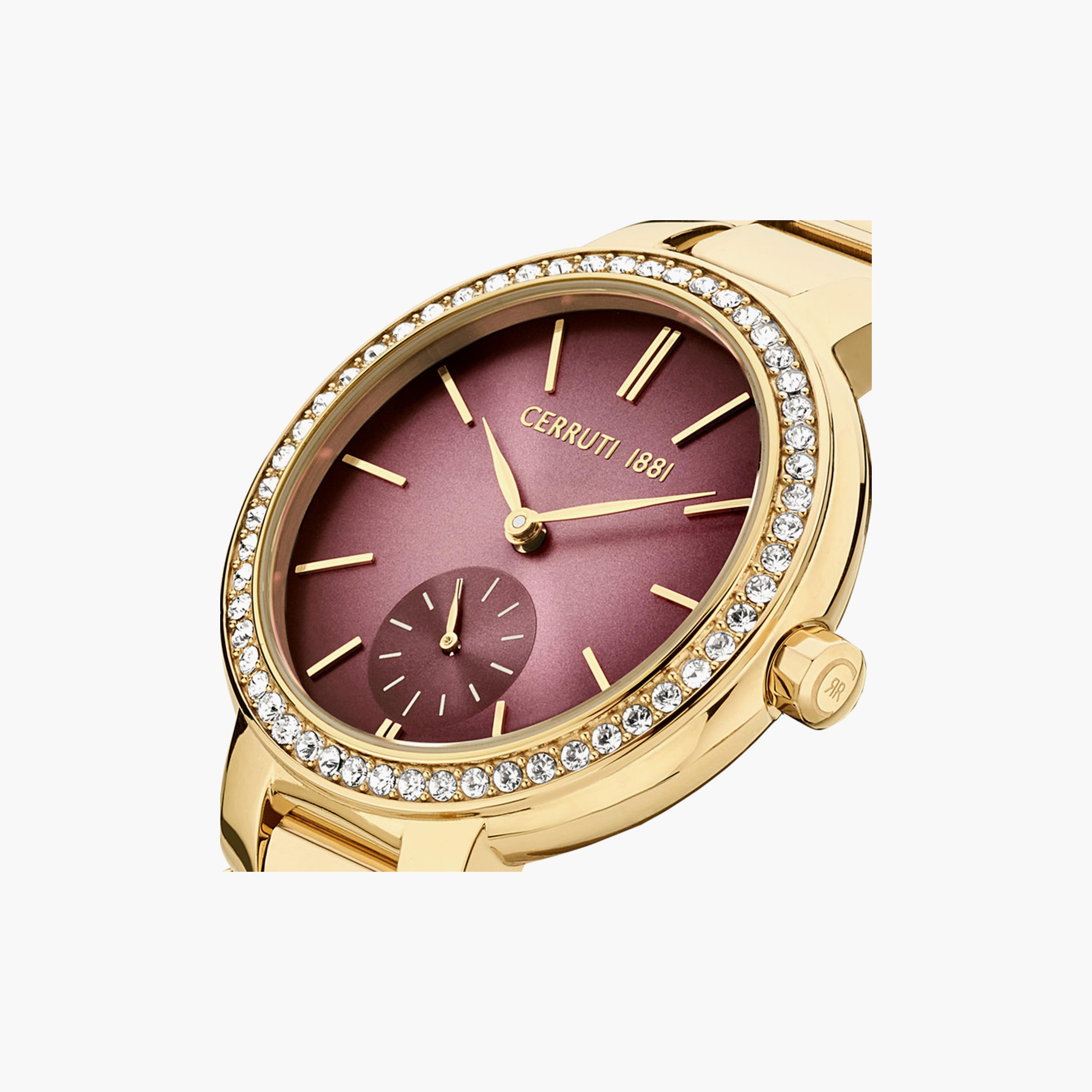 ساعة شيروتي 1881 للسيدات 34 ملم ذهبية تناظرية من الستانلس ستيل | CIWLG2225604-women-watchesandjewellery-watches-image-2