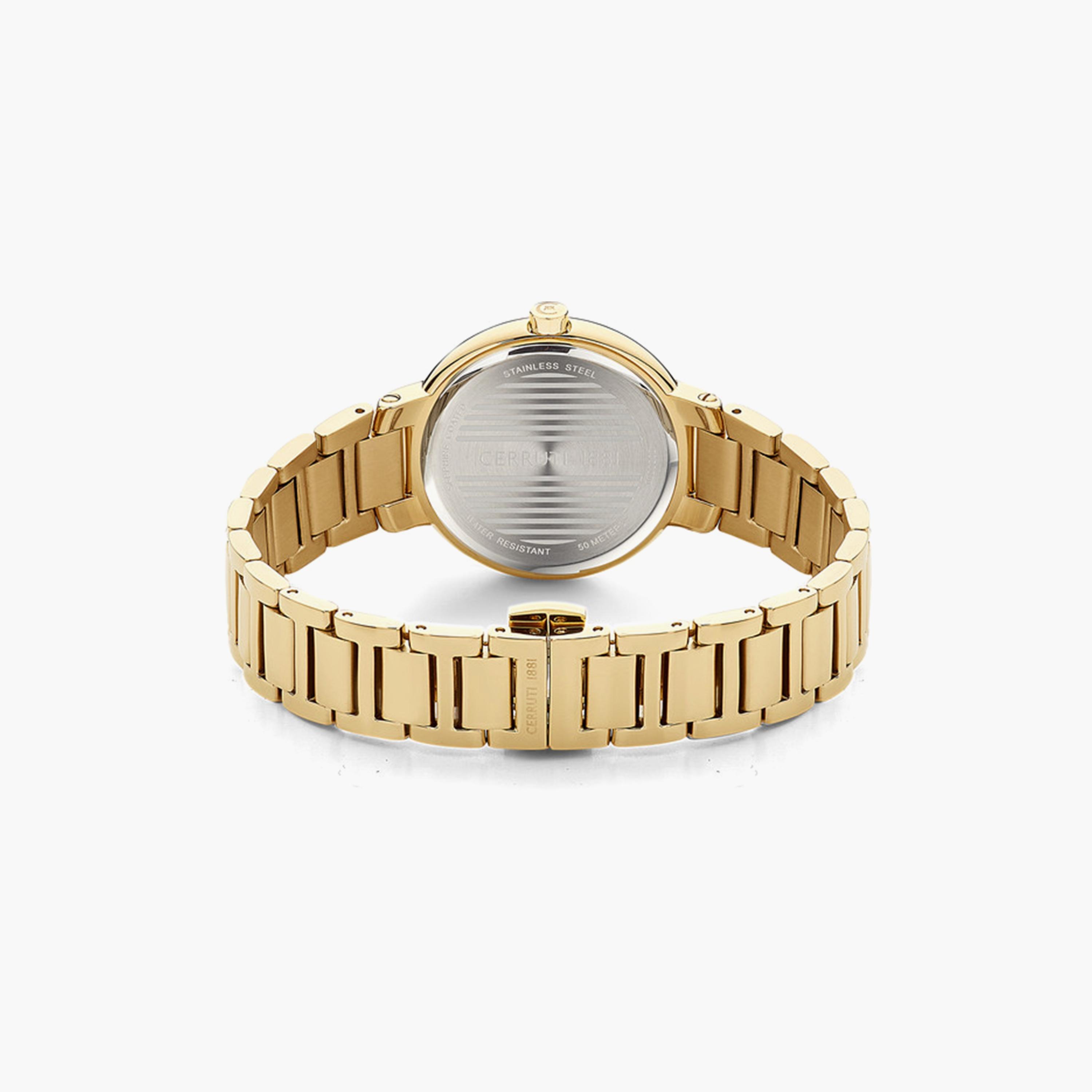 ساعة شيروتي 1881 للسيدات 34 ملم ذهبية تناظرية من الستانلس ستيل | CIWLG2225604-women-watchesandjewellery-watches-image-3