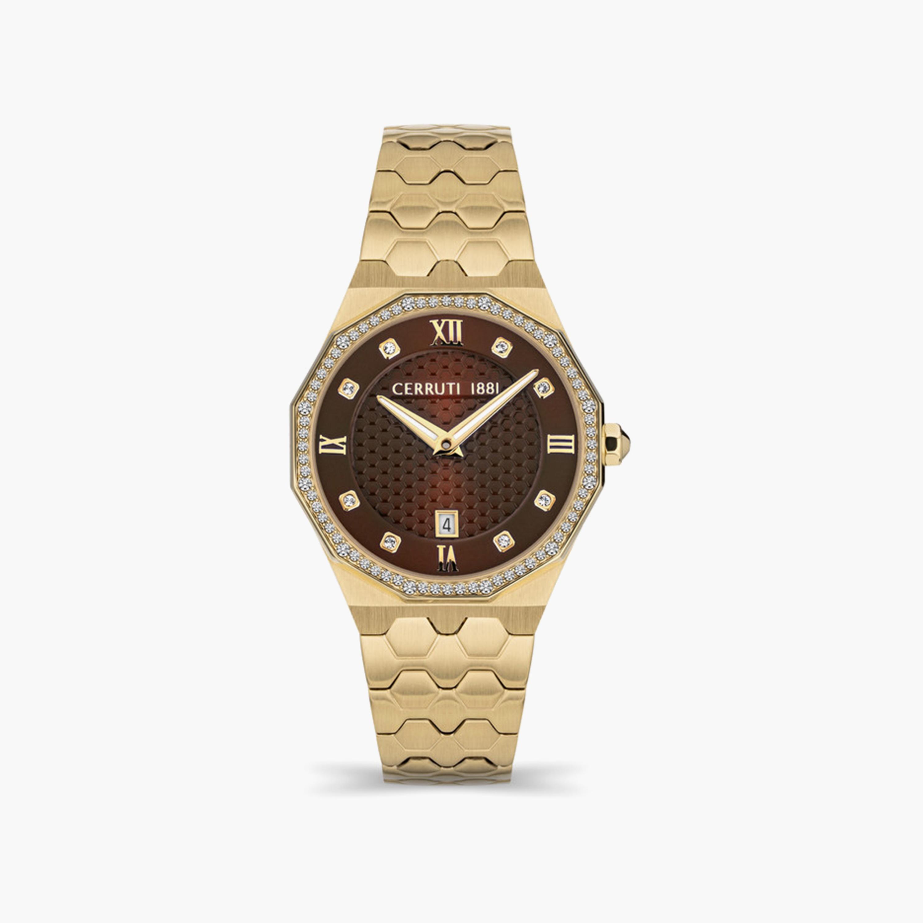 Buy Cerruti 1881 Women's 30 MM Rose Gold Analog Stainless Steel Watch ...