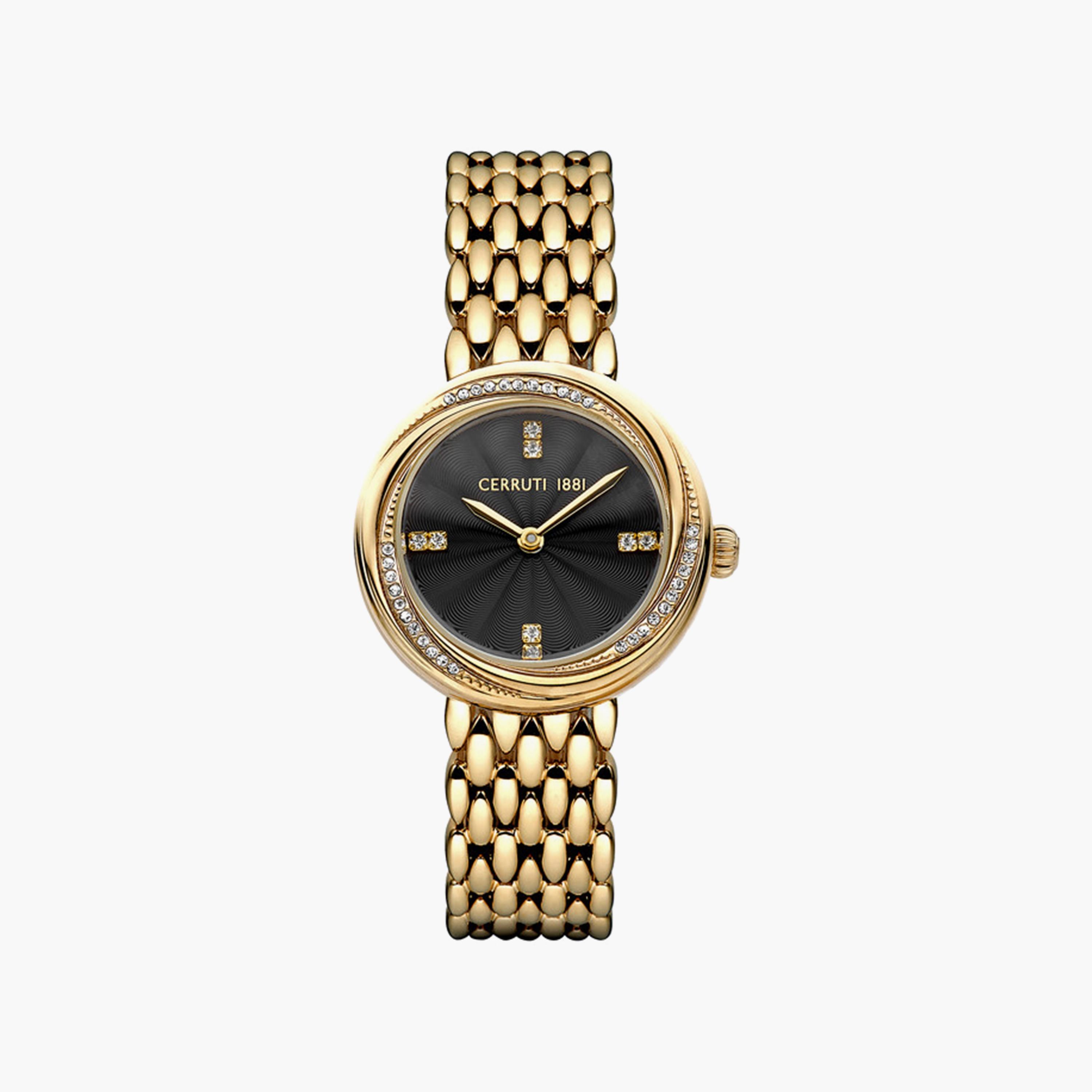 ساعة شيروتي 1881 للسيدات 30 ملم ذهبية تناظرية من الستانلس ستيل | CIWLG2207003-women-watchesandjewellery-watches-image-1