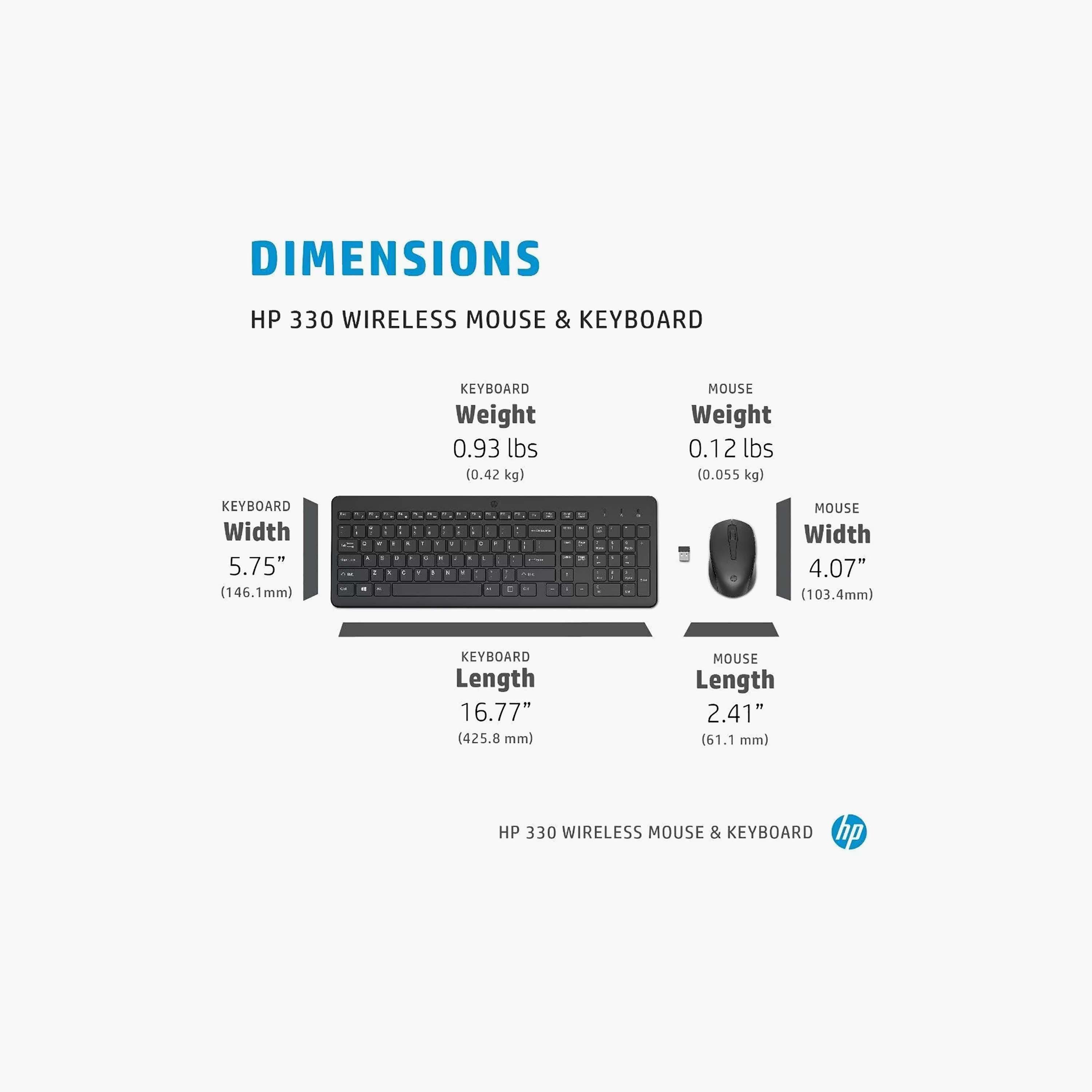 لوحة مفاتيح وماوس لاسلكيان من اتش بي باللون الأسود | 2V9E6AA-electronics-accessories-computeraccesories-image-4