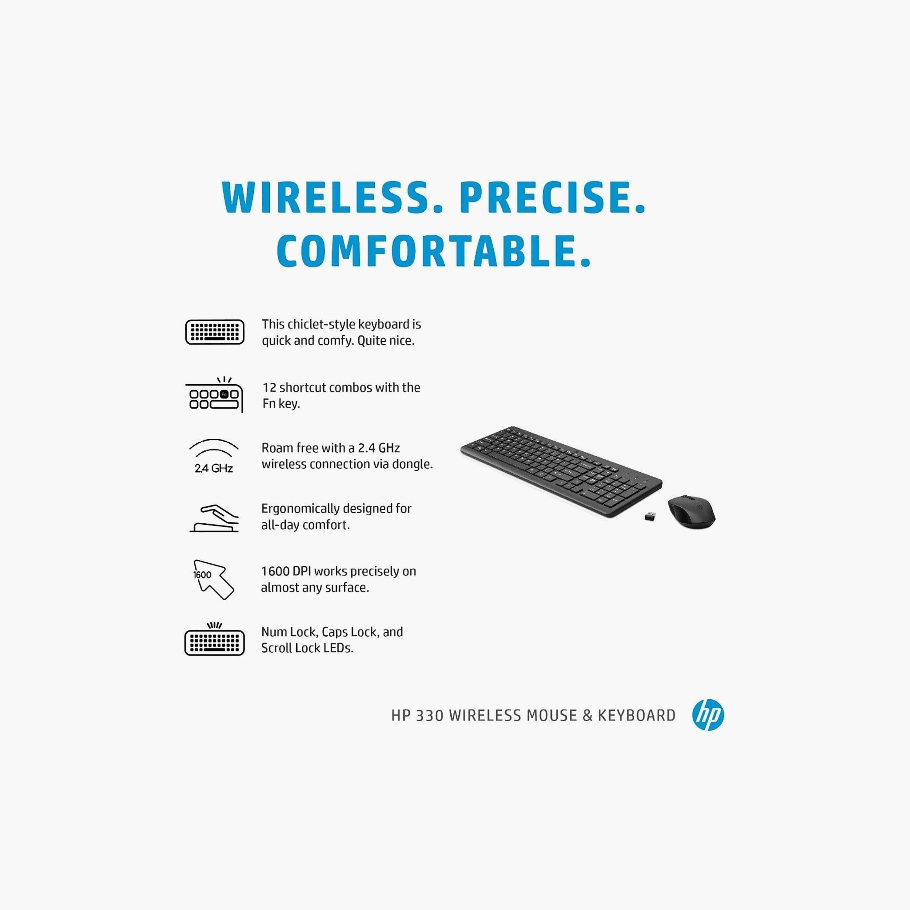 لوحة مفاتيح وماوس لاسلكيان من اتش بي باللون الأسود | 2V9E6AA-electronics-accessories-computeraccesories-image-6
