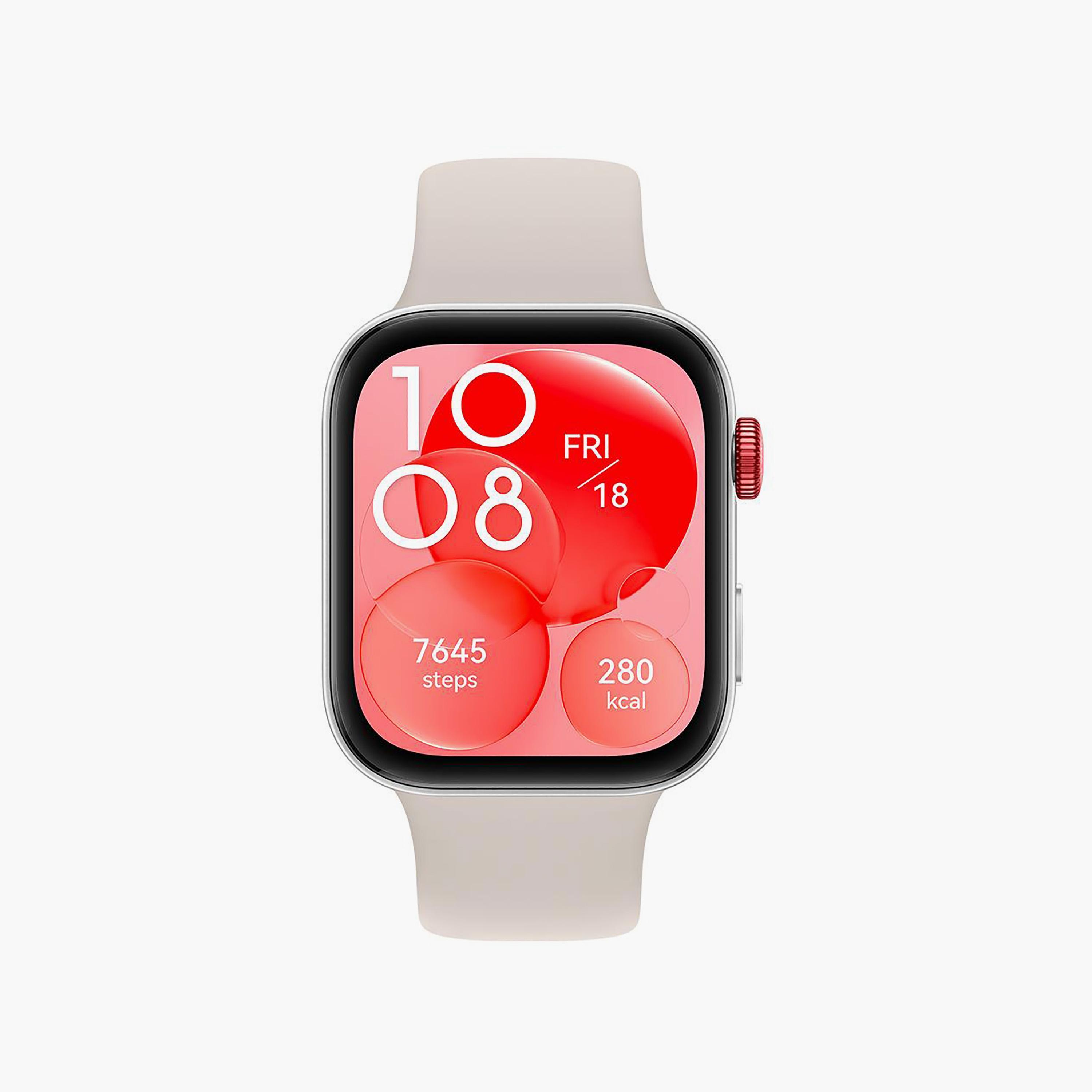 ساعة هواوي فيت 3 بحزام فلورسنت ابيض | HUW-WATCHGTFIT3-FWHT-electronics-smartwatches-image-1