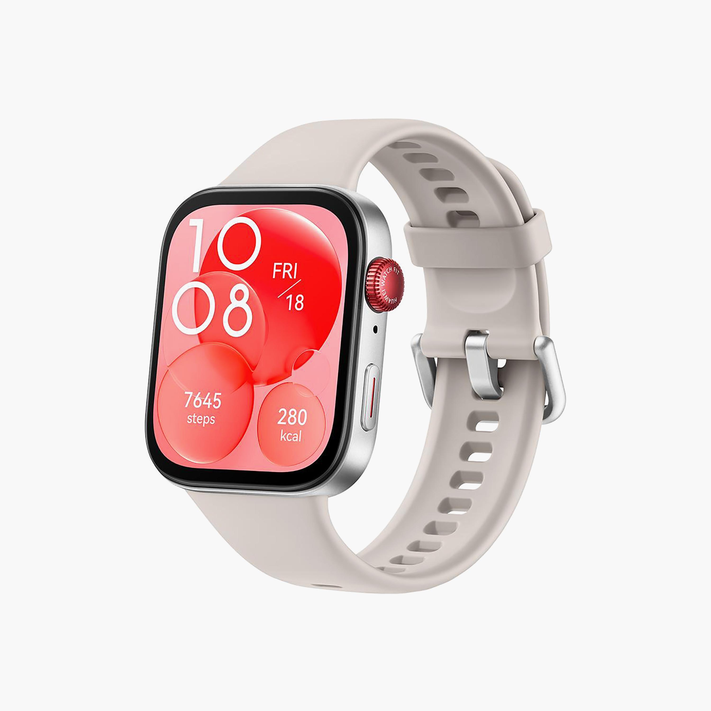 ساعة هواوي فيت 3 بحزام فلورسنت ابيض | HUW-WATCHGTFIT3-FWHT-electronics-smartwatches-image-2