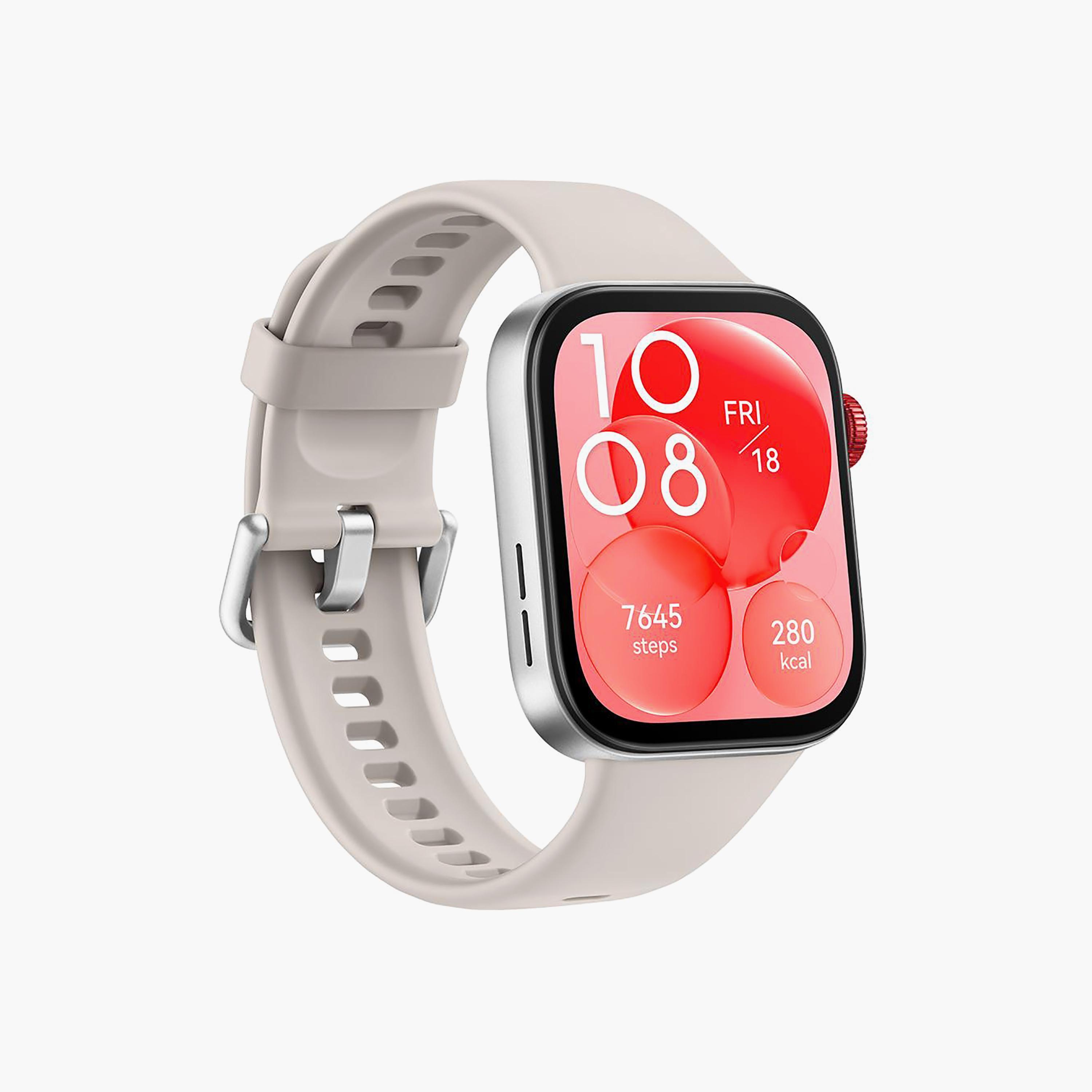 ساعة هواوي فيت 3 بحزام فلورسنت ابيض | HUW-WATCHGTFIT3-FWHT-electronics-smartwatches-image-3