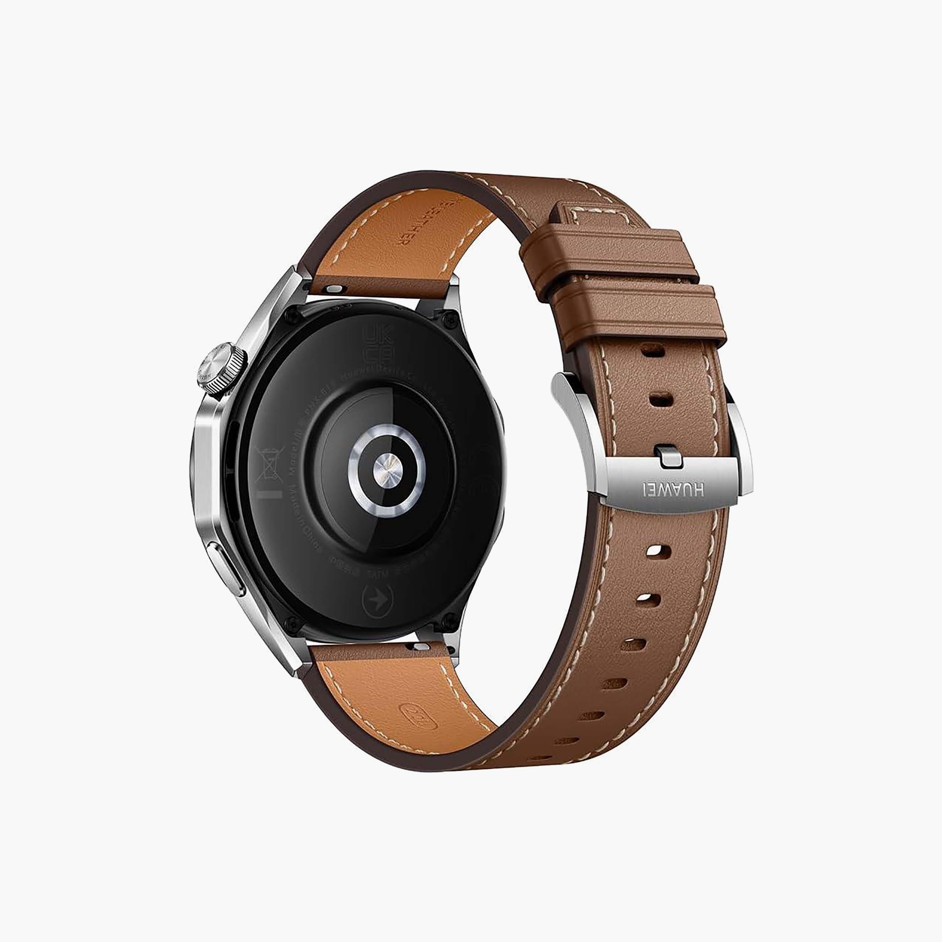 ساعة هواوي جي تي4 فونيكس-بي19 46 ملم بحزام جلد بني | HUW-GT4-PHOINIX-BRN-electronics-smartwatches-image-4