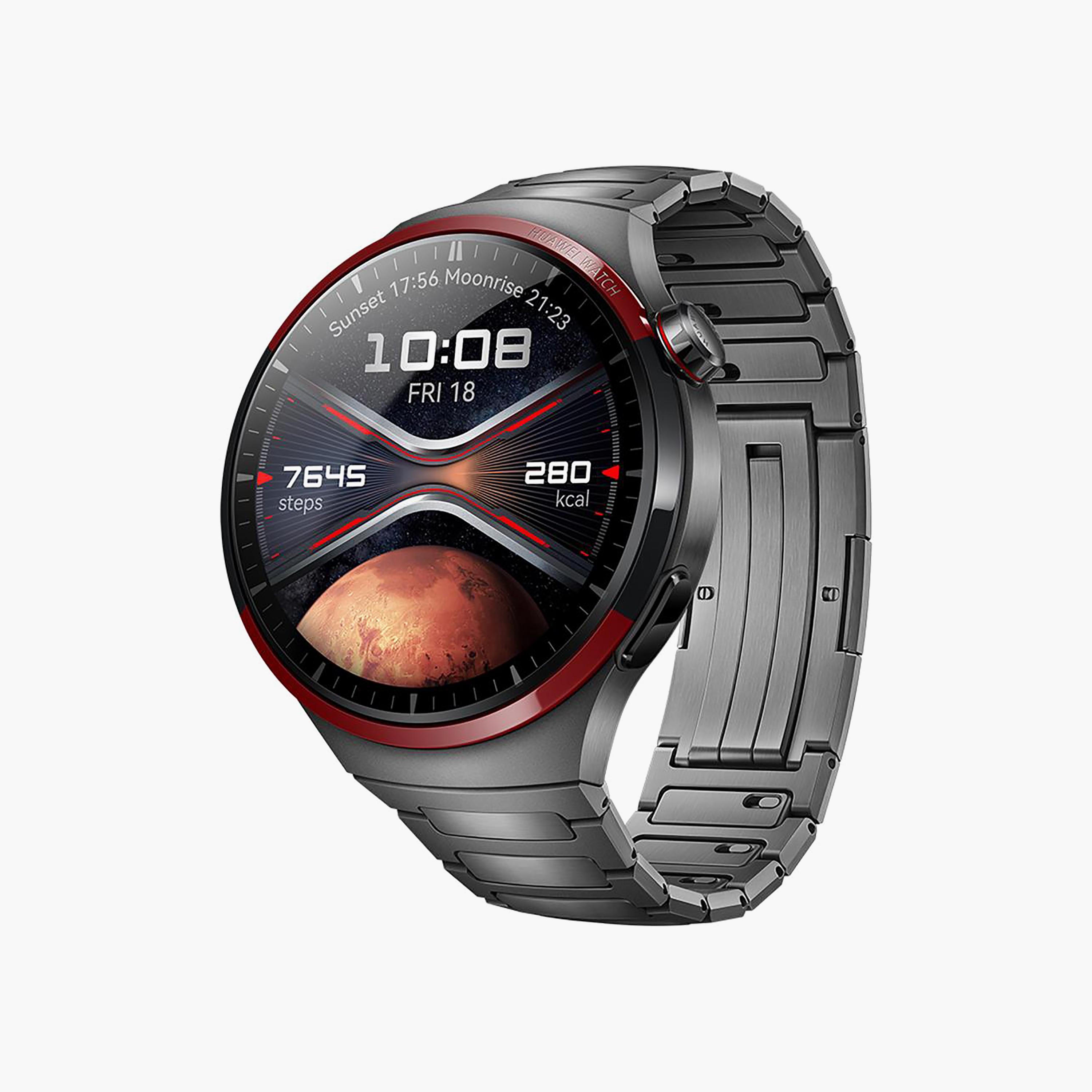 ساعة هواوي 4 برو إصدار الفضاء الذكية ذات زجاج ياقوتي كروي | HUW-WATCH4PRO-SPC-electronics-smartwatches-image-1