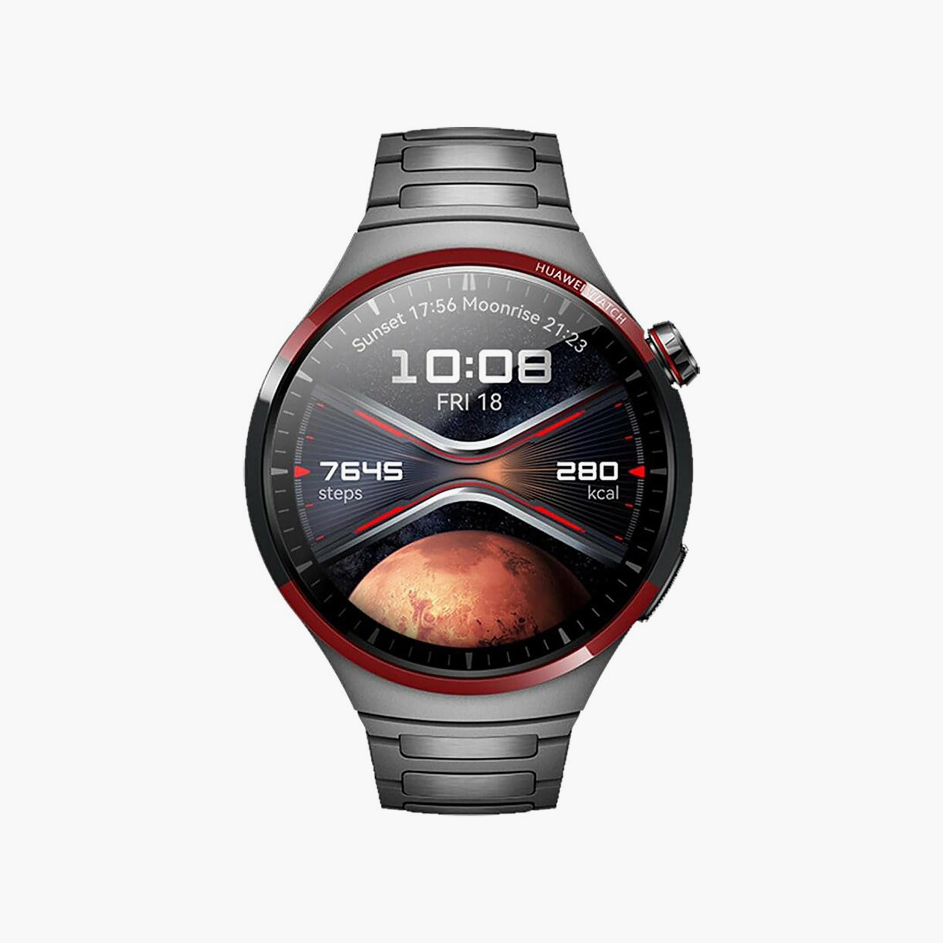 ساعة هواوي 4 برو إصدار الفضاء الذكية ذات زجاج ياقوتي كروي | HUW-WATCH4PRO-SPC-electronics-smartwatches-image-2
