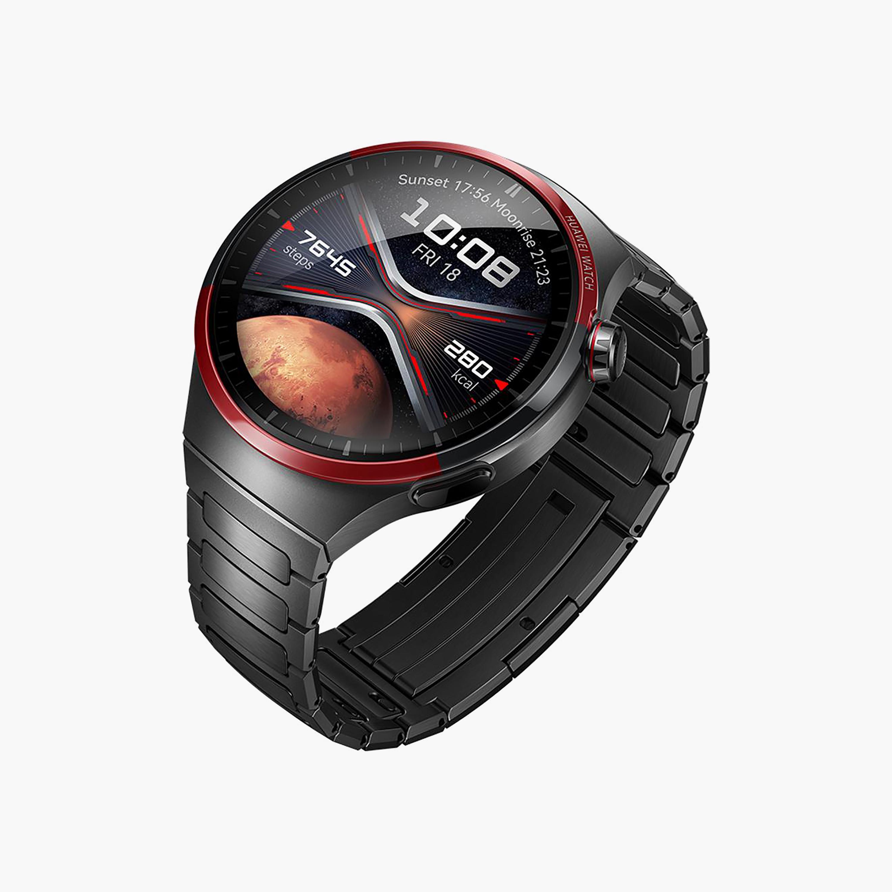 ساعة هواوي 4 برو إصدار الفضاء الذكية ذات زجاج ياقوتي كروي | HUW-WATCH4PRO-SPC-electronics-smartwatches-image-5