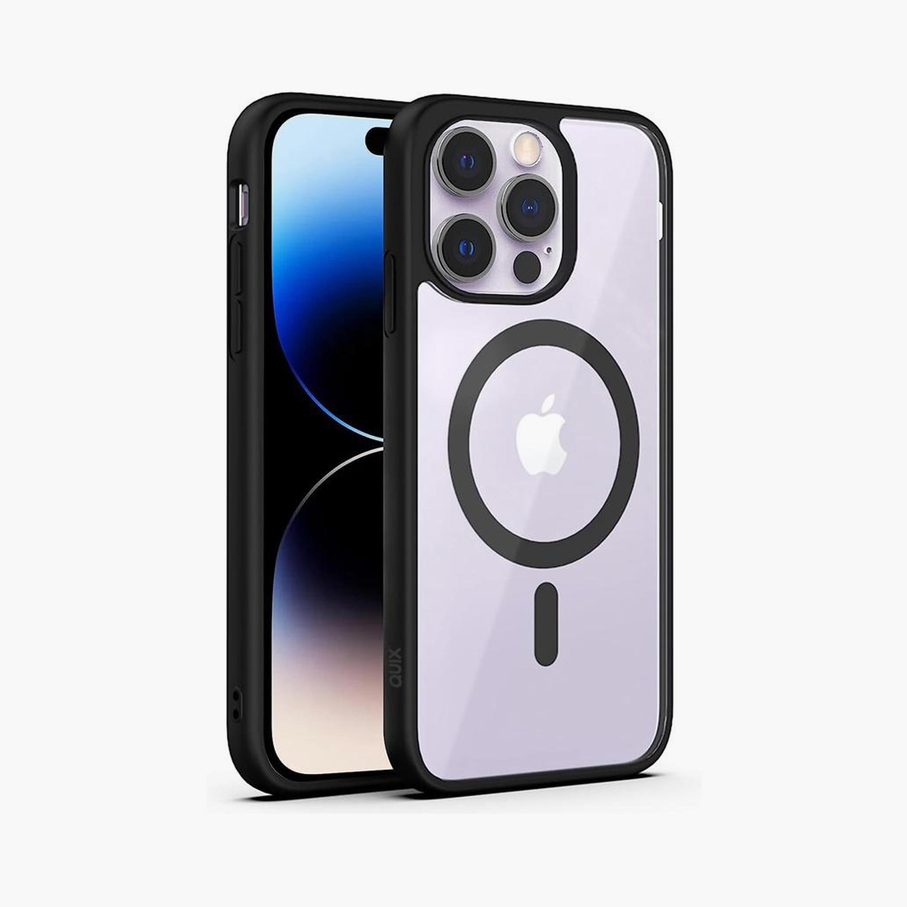 جراب حماية ماج سيف ملون كويكس لهاتف آيفون 15 برو ماكس أسود | QMDMSBKC014-electronics-accessories-mobileaccesories-image-1