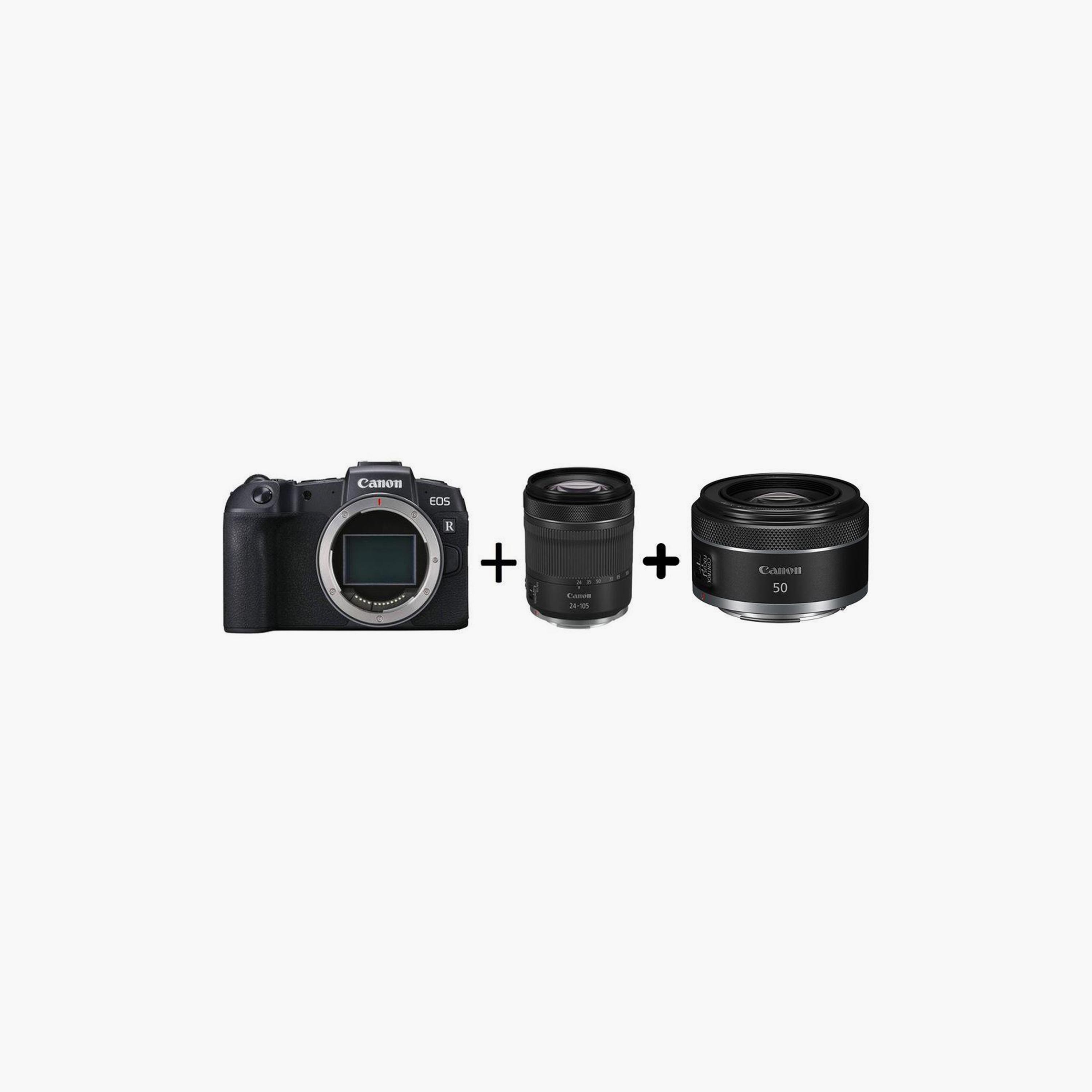 هيكل كاميرا كانون EOS RP وعدسة RF 24-105 مم F4-7.1 IS STM EOS RP RF24-105 S+RF50 F1.8STM EXPO أسود-electronics-camera-image-1