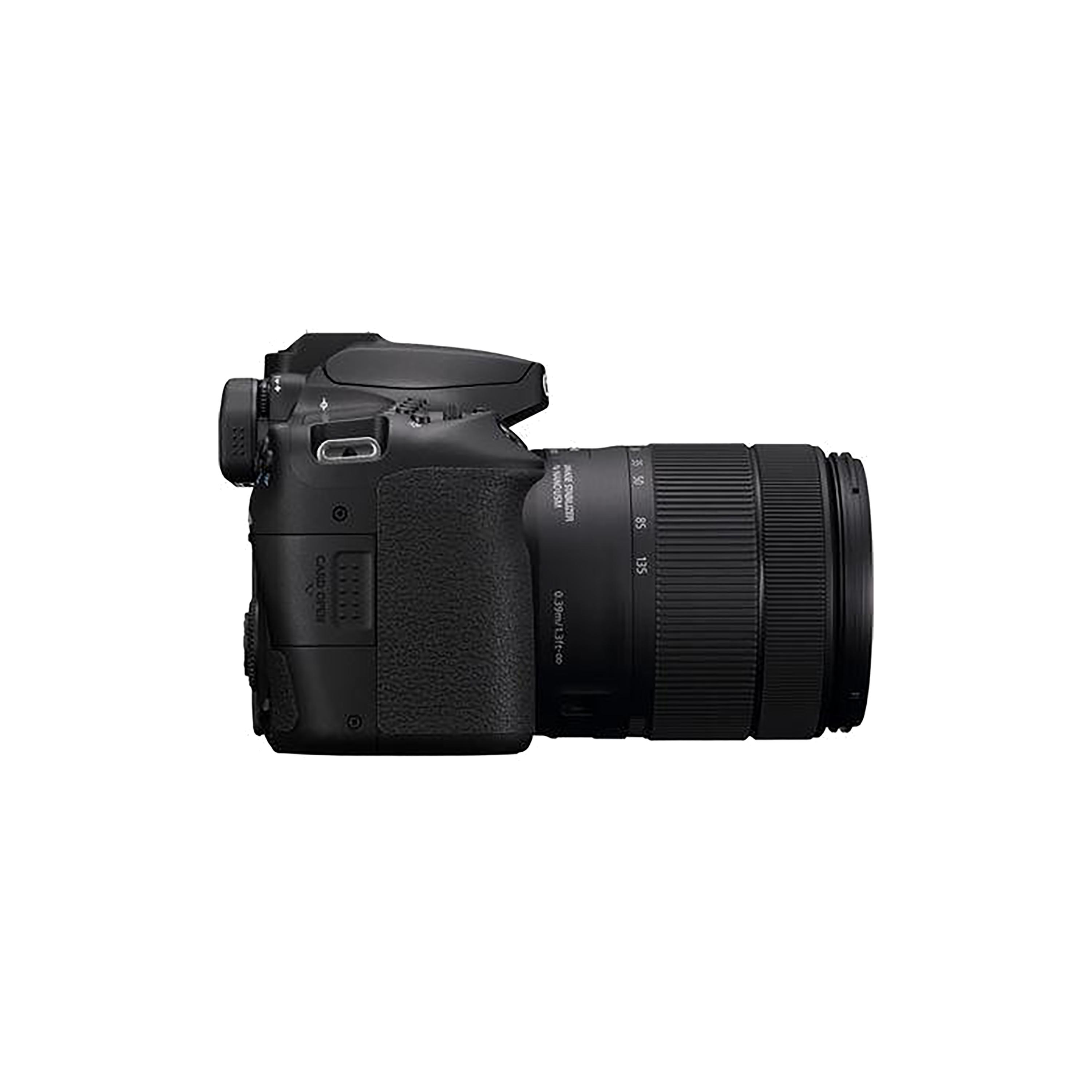 كاميرا كانون EOS 90D دي إس إل آر (DSLR) مع عدسة EF-S 18-135 ملم IS USM ومستشعر بدقة 32.5 ميجابكسل وتقنية 4K ومعالج Dual Pixel AF وبلوتوث وواي فاي-electronics-camera-image-3
