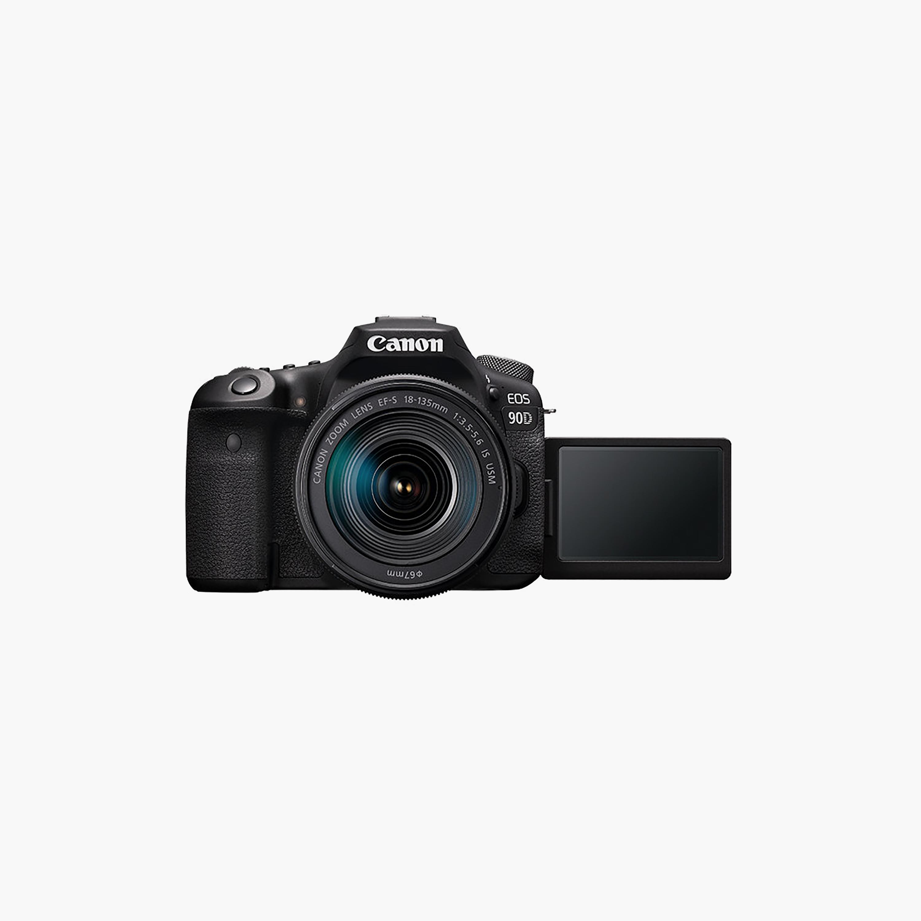 كاميرا كانون EOS 90D دي إس إل آر (DSLR) مع عدسة EF-S 18-135 ملم IS USM ومستشعر بدقة 32.5 ميجابكسل وتقنية 4K ومعالج Dual Pixel AF وبلوتوث وواي فاي-electronics-camera-image-5
