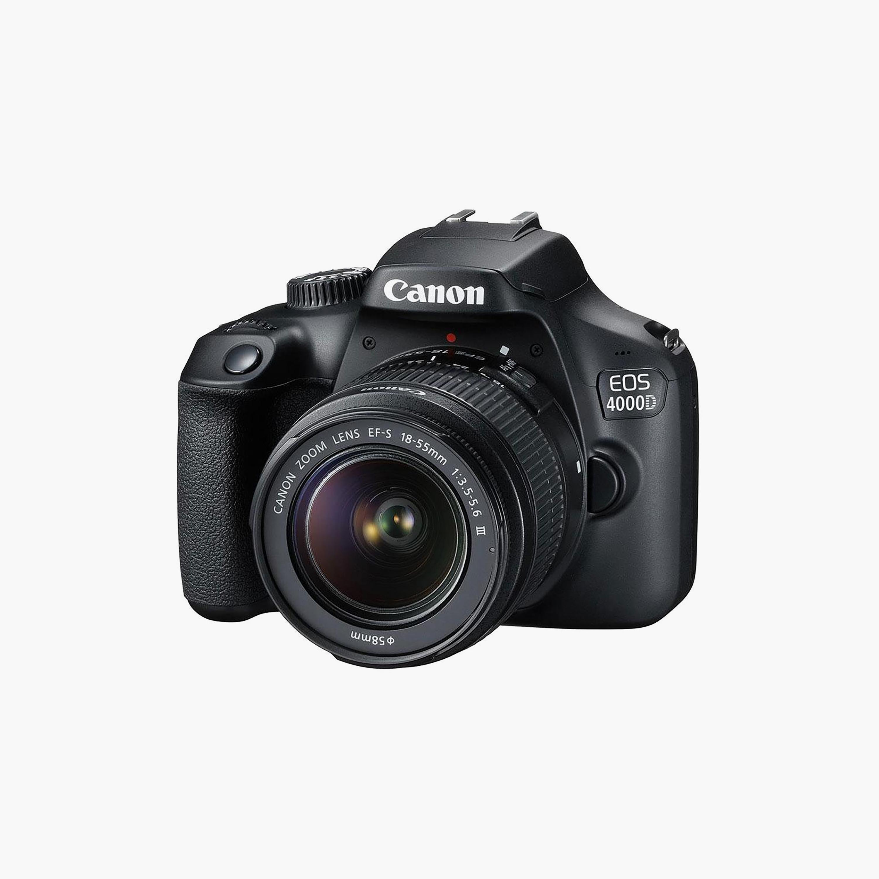 كاميرا كانون دي إس إل آر (DSLR) مع عدسة 18-55 ملم DC III باللون الأسود | EOS 4000D 18-55 DC III-electronics-camera-image-2