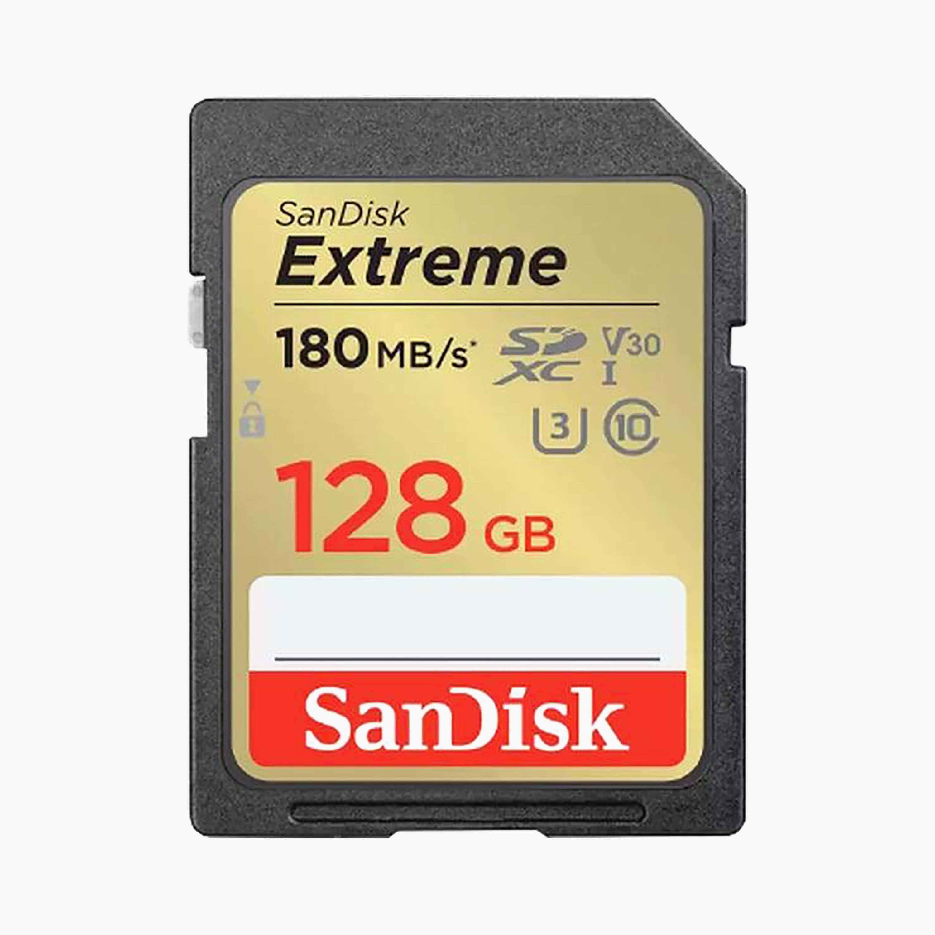 Sandisk Extreme SD UHS I 128GB 180Mb/S Read & 90Mb/S Write | SDSDXVA-128G-GNCIN-electronics-accessories-mobileaccesories-image-1