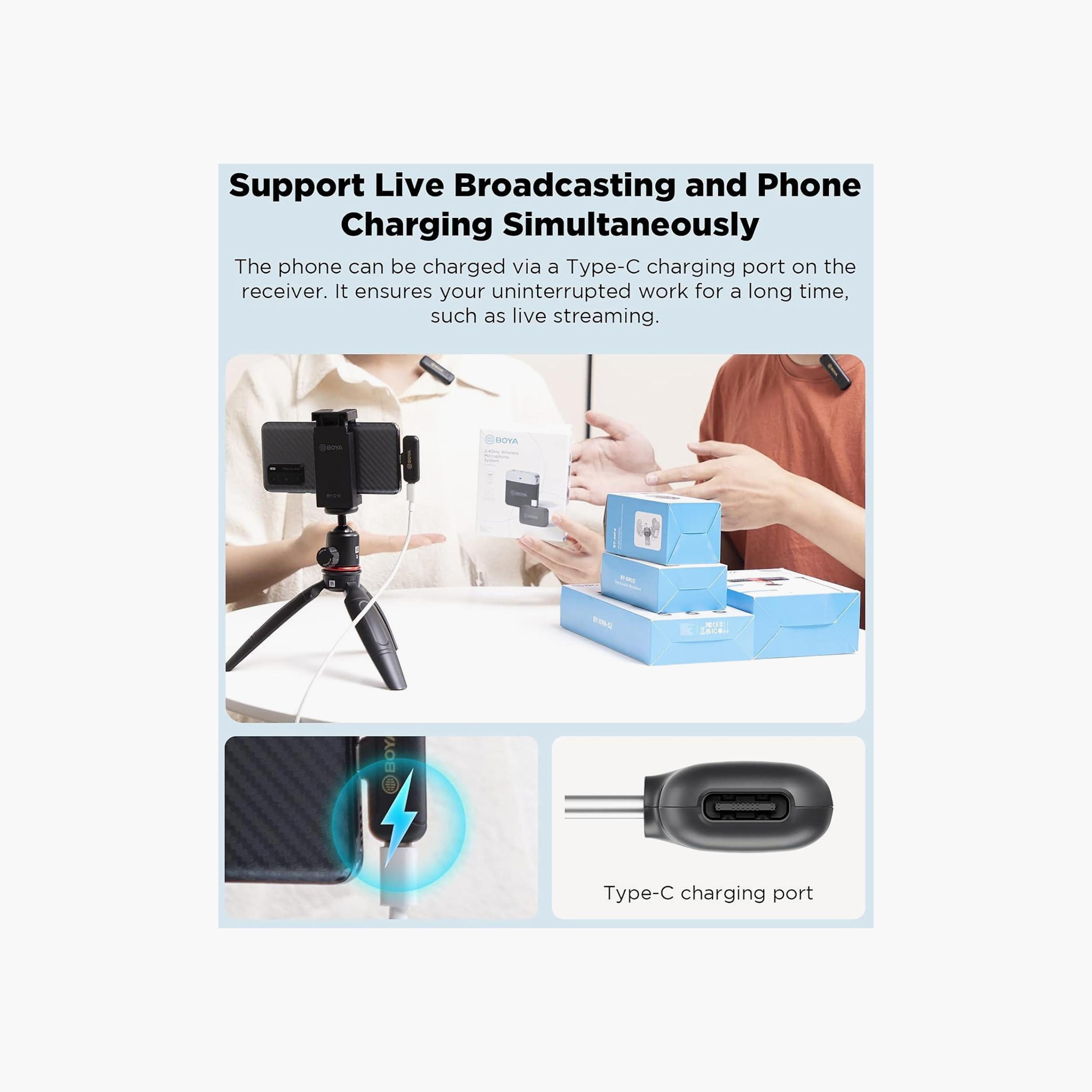 Boya 2.4GHZ Single-Channel Wireless Microphone System Compatible with iOS Devices | BY-WM3T2-D1-electronics-accessories-mobileaccesories-image-3