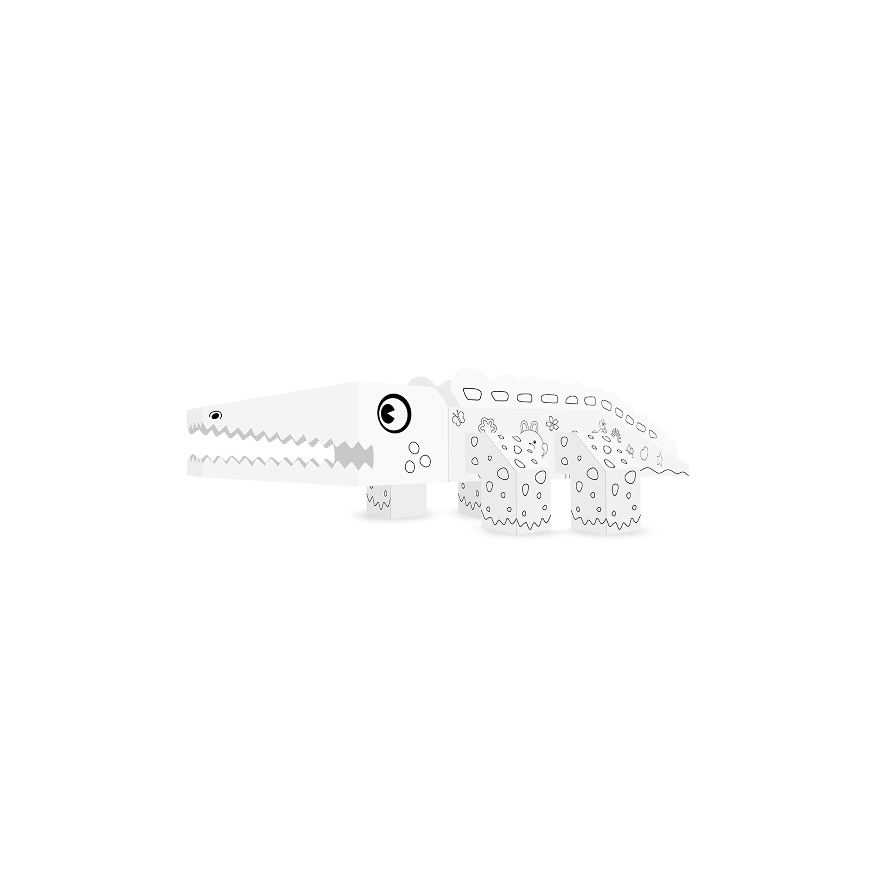 Eazy Kids DIY Doodle Colouring Kit with 6-Piece Sketch Pans, Crocodile-school-artsandcrafts-image-3