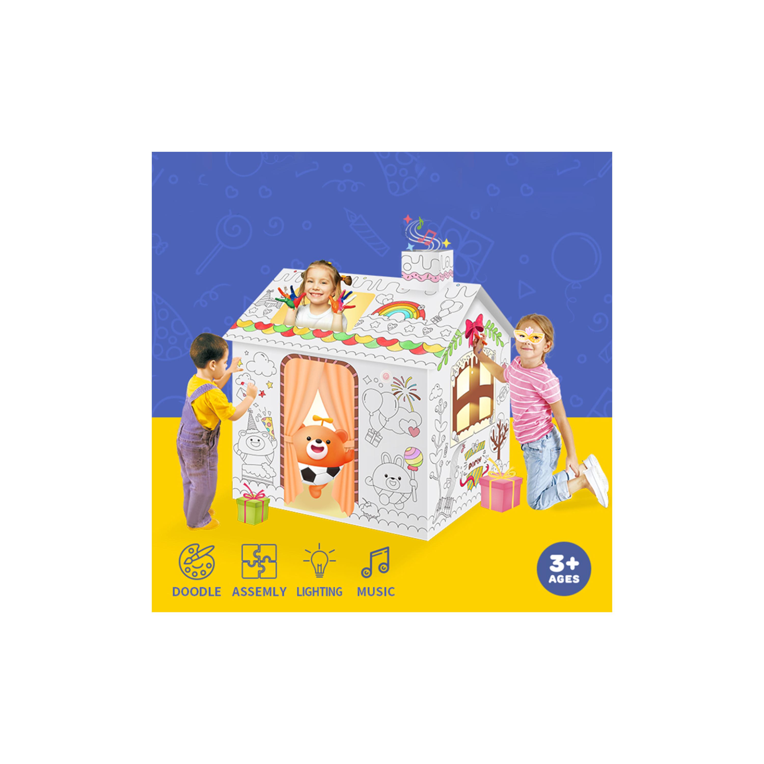 Eazy Kids DIY Doodle Colouring Kit with 6-Piece Sketch Pans, Happy Birthday House-school-artsandcrafts-image-6