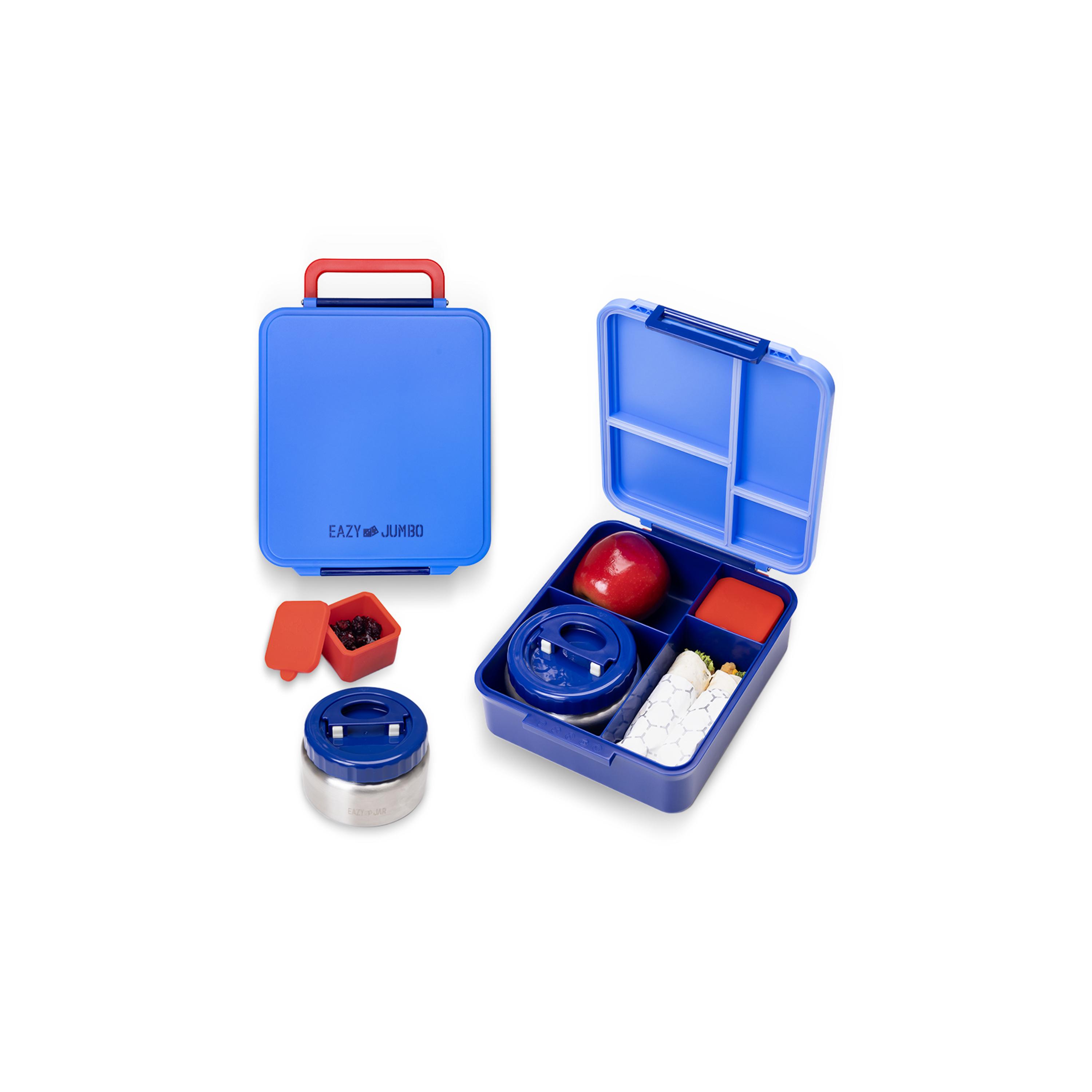 صندوق غداء بينتو جامبو مع ترمس وجرة غمس من إيزي كيدز-school-lunchessentials-lunchboxes-image-1