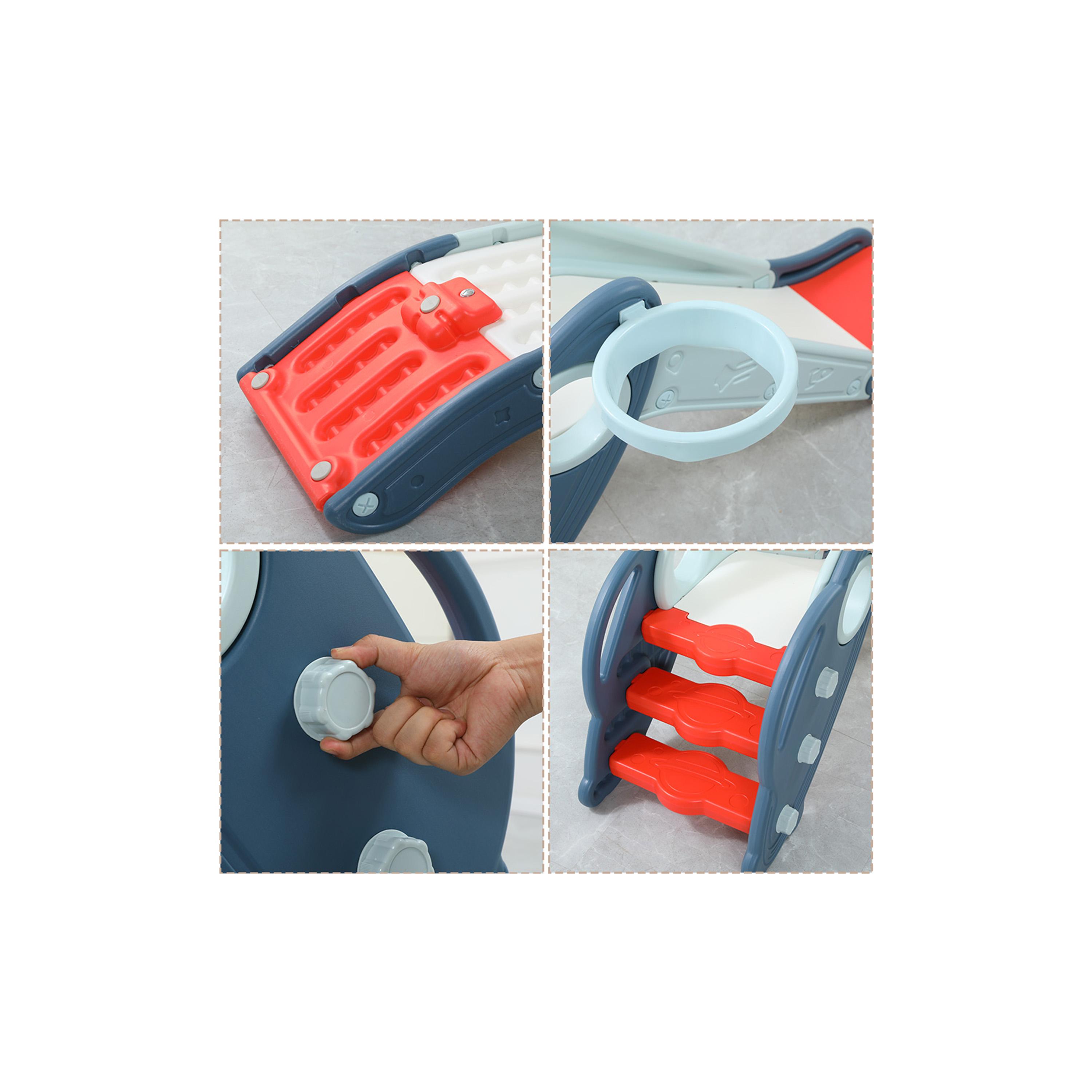 Little Story 3-In-1 Baby Slide with Basketball & Ring Game, Blue-toys-outdoor-slidesandswings-image-7