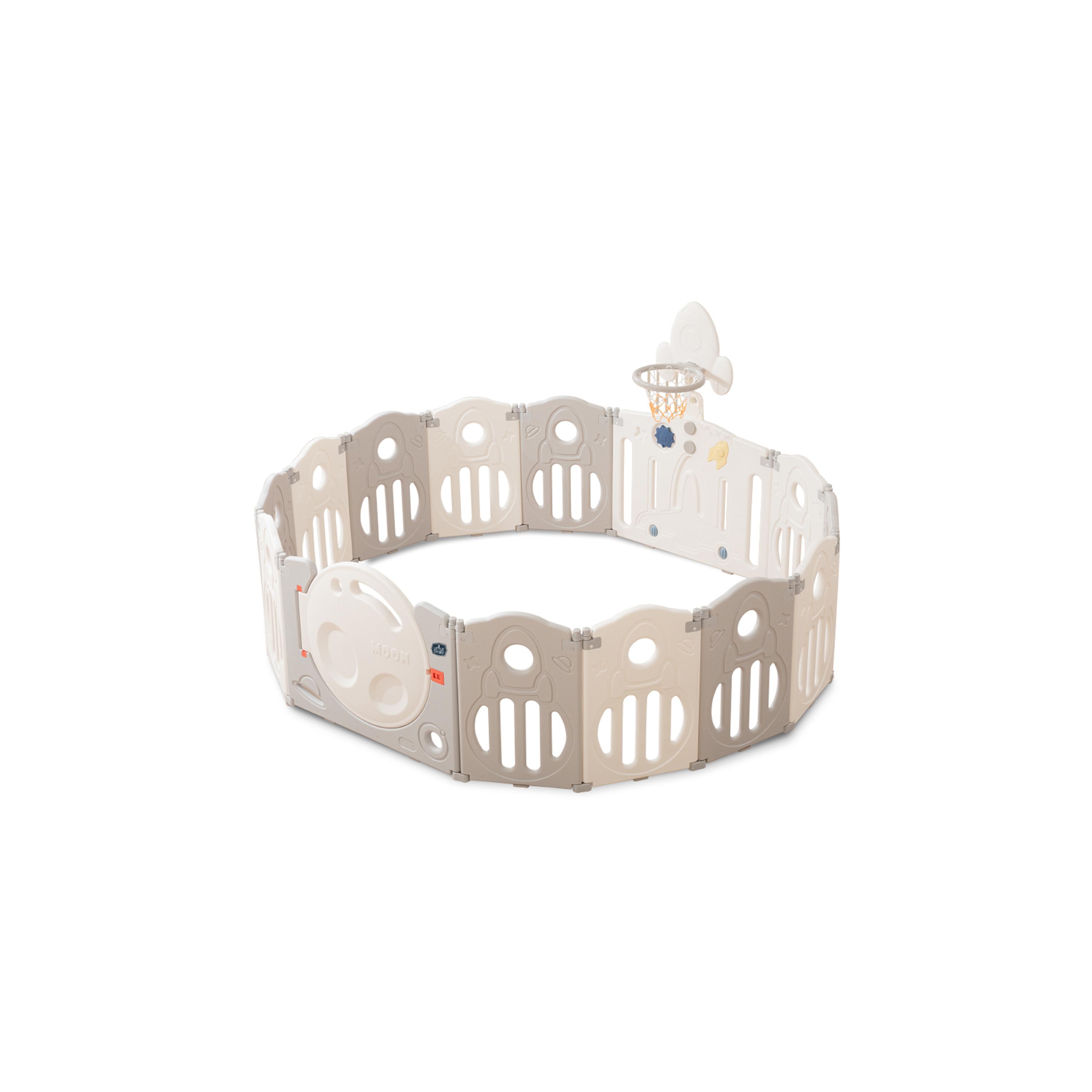 Little Story Playpen with Basketball Hoop, Space, Grey-baby-infantactivity-playpensandplaymats-image-1