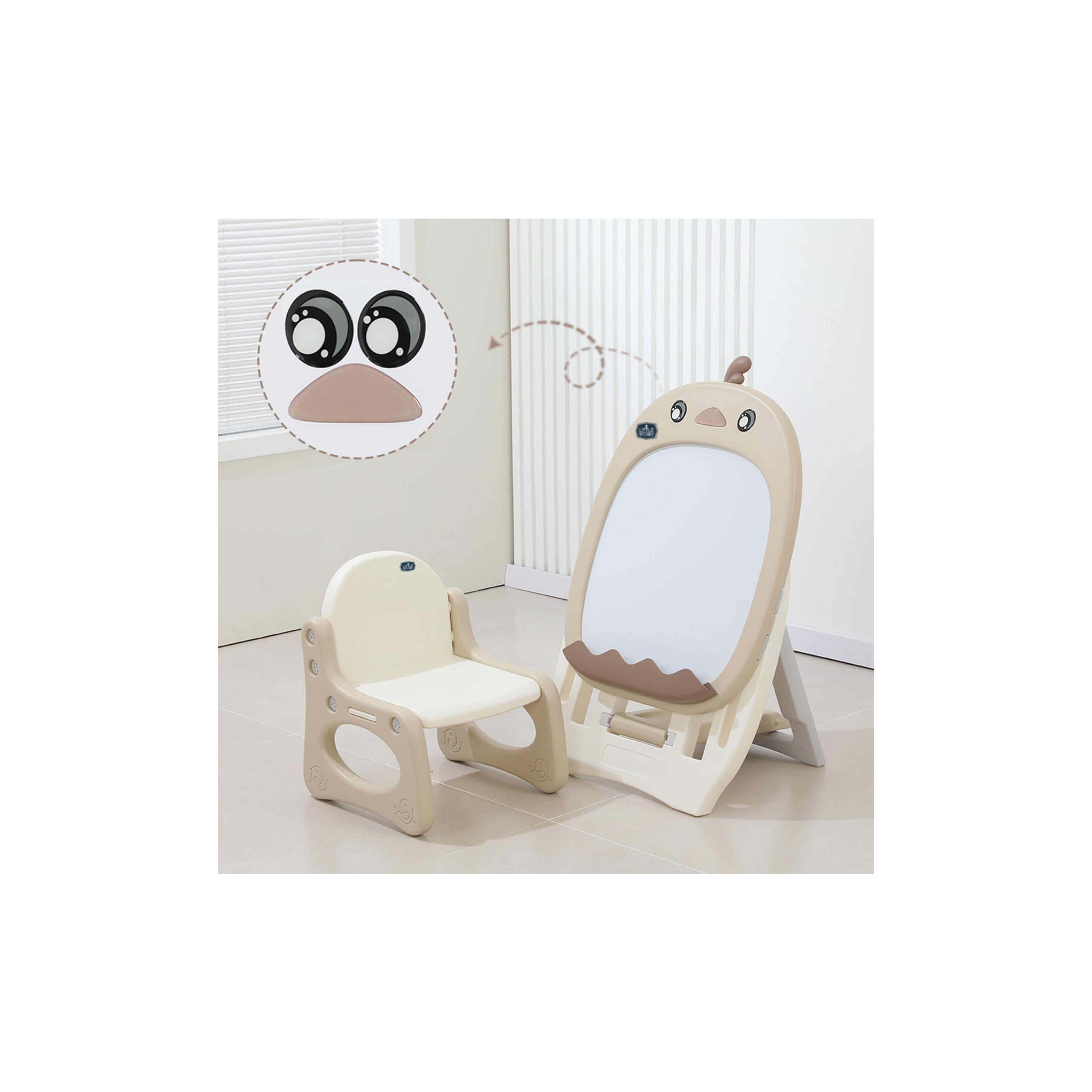 Little Story Drawing Board with Chair & Accessory Set, Beige-school-artsandcrafts-image-4