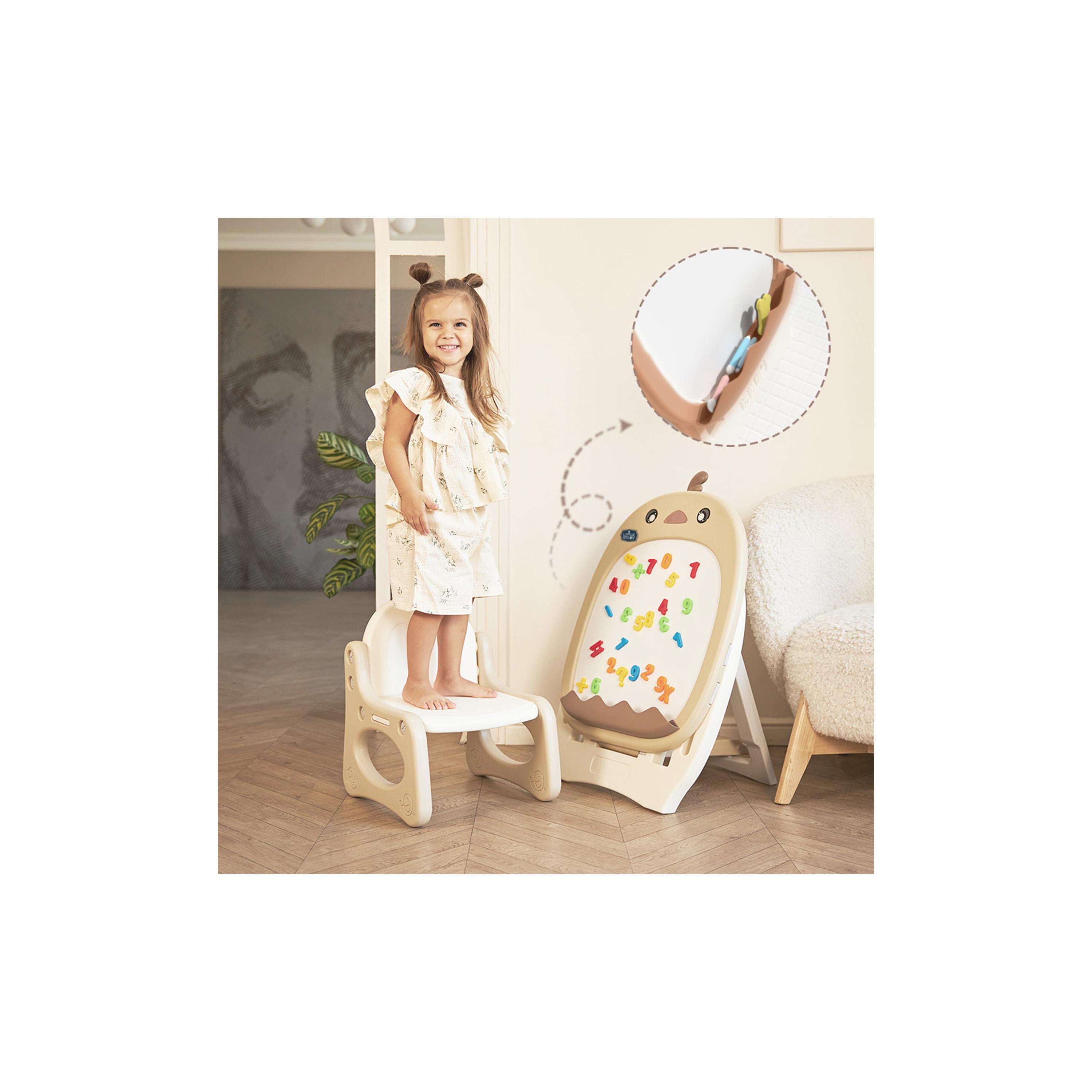 Little Story Drawing Board with Chair & Accessory Set, Beige-school-artsandcrafts-image-7