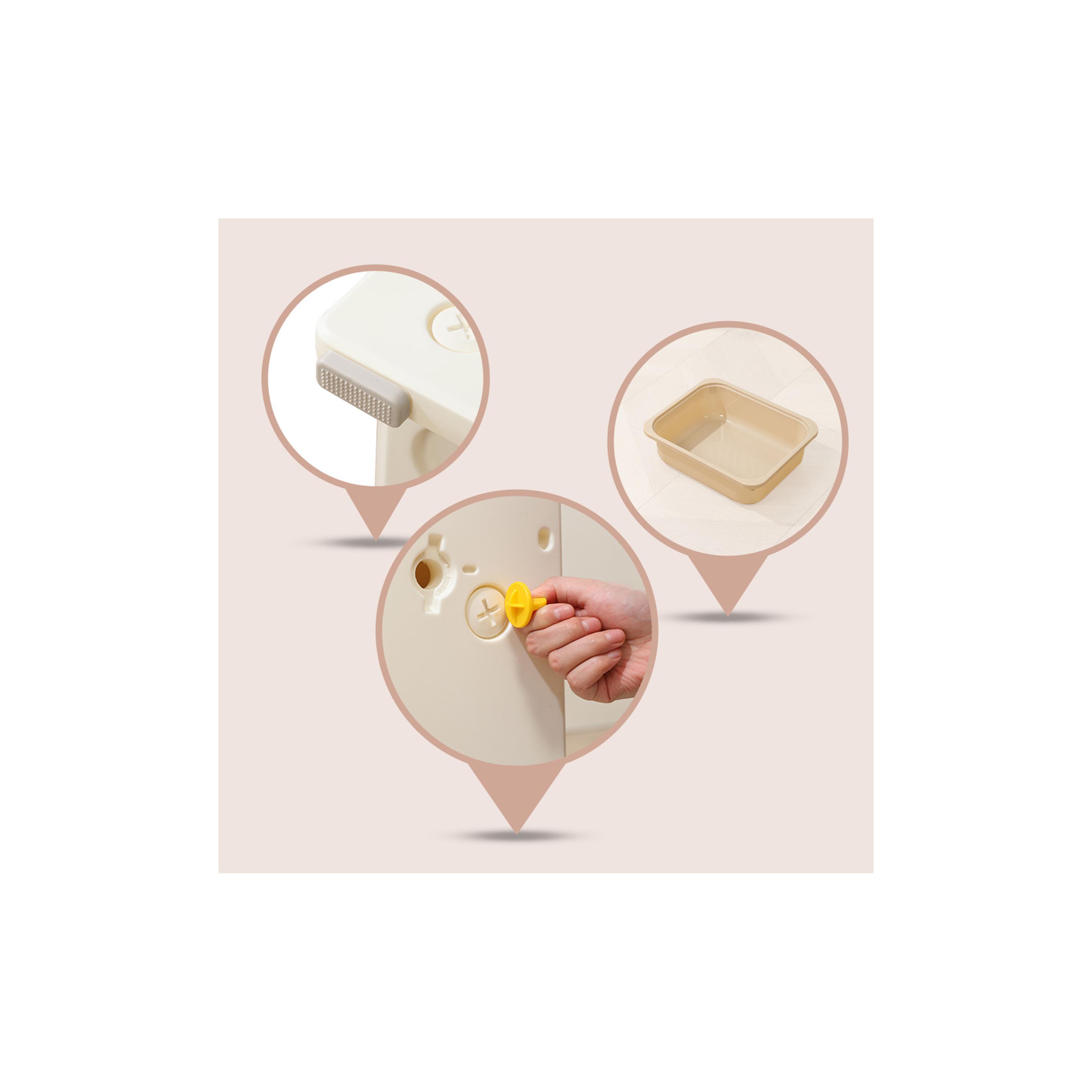 Little Story Bookshelf with 2-Piece Toy Storage Bins, White-baby-nursery-furniture-wardrobesandstorage-image-3
