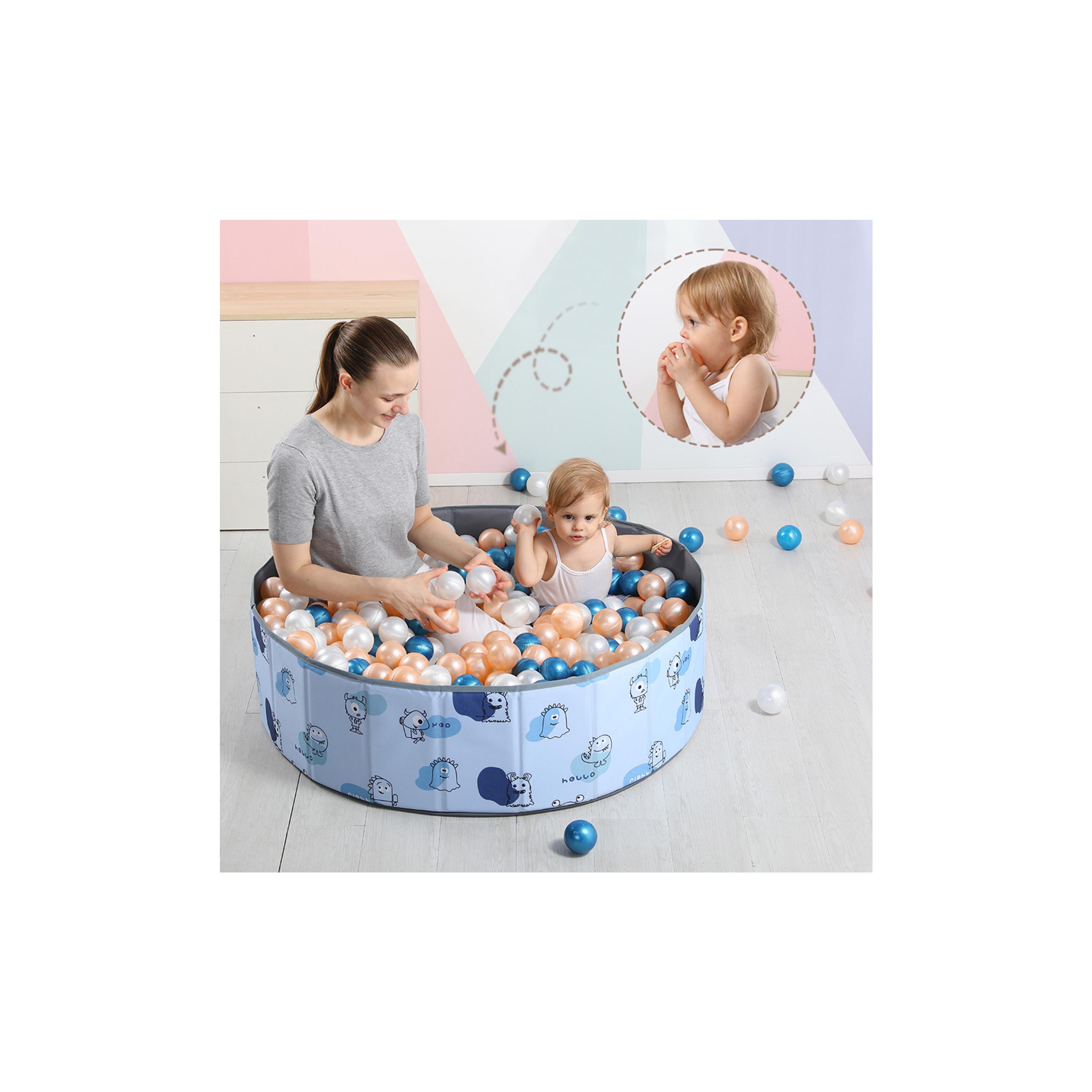 حفرة كرات محمولة مع 90 قطعة من الكرات وحقيبة حمل من ليتل ستوري، متعددة الألوان-baby-infantactivity-playpensandplaymats-image-5