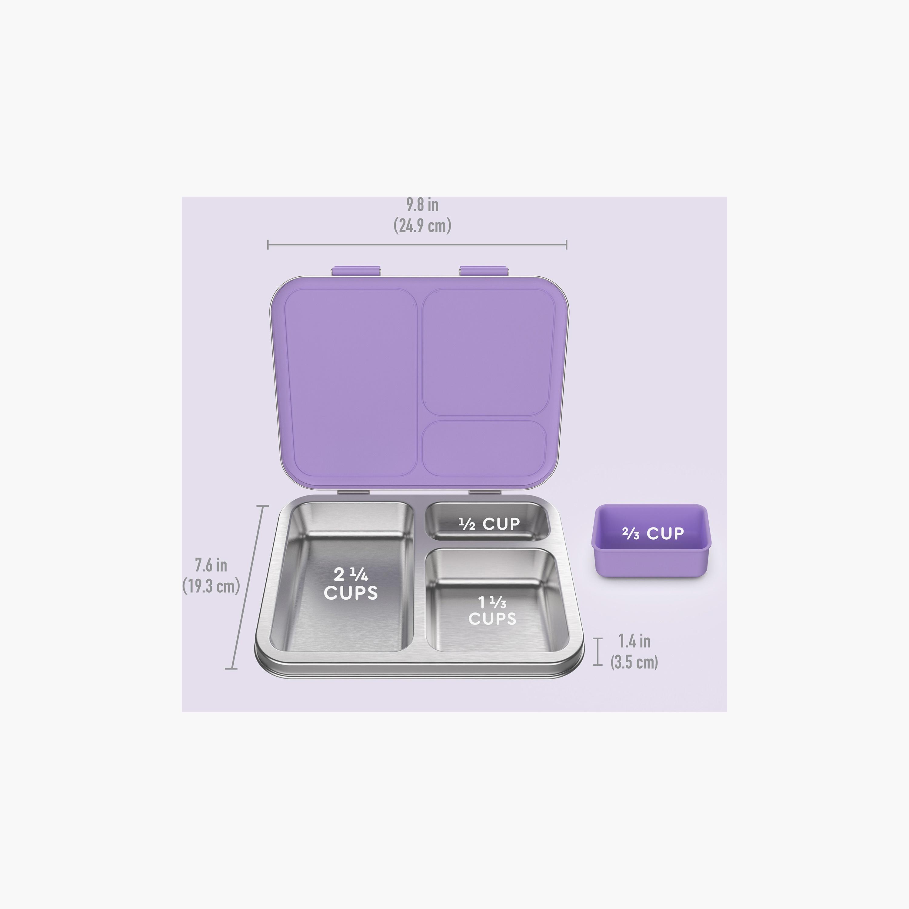 علبة غداء ستانلس ستيل بطبعة يونيكورن من بينتجو - بنفسجي-school-lunchessentials-lunchboxes-image-4