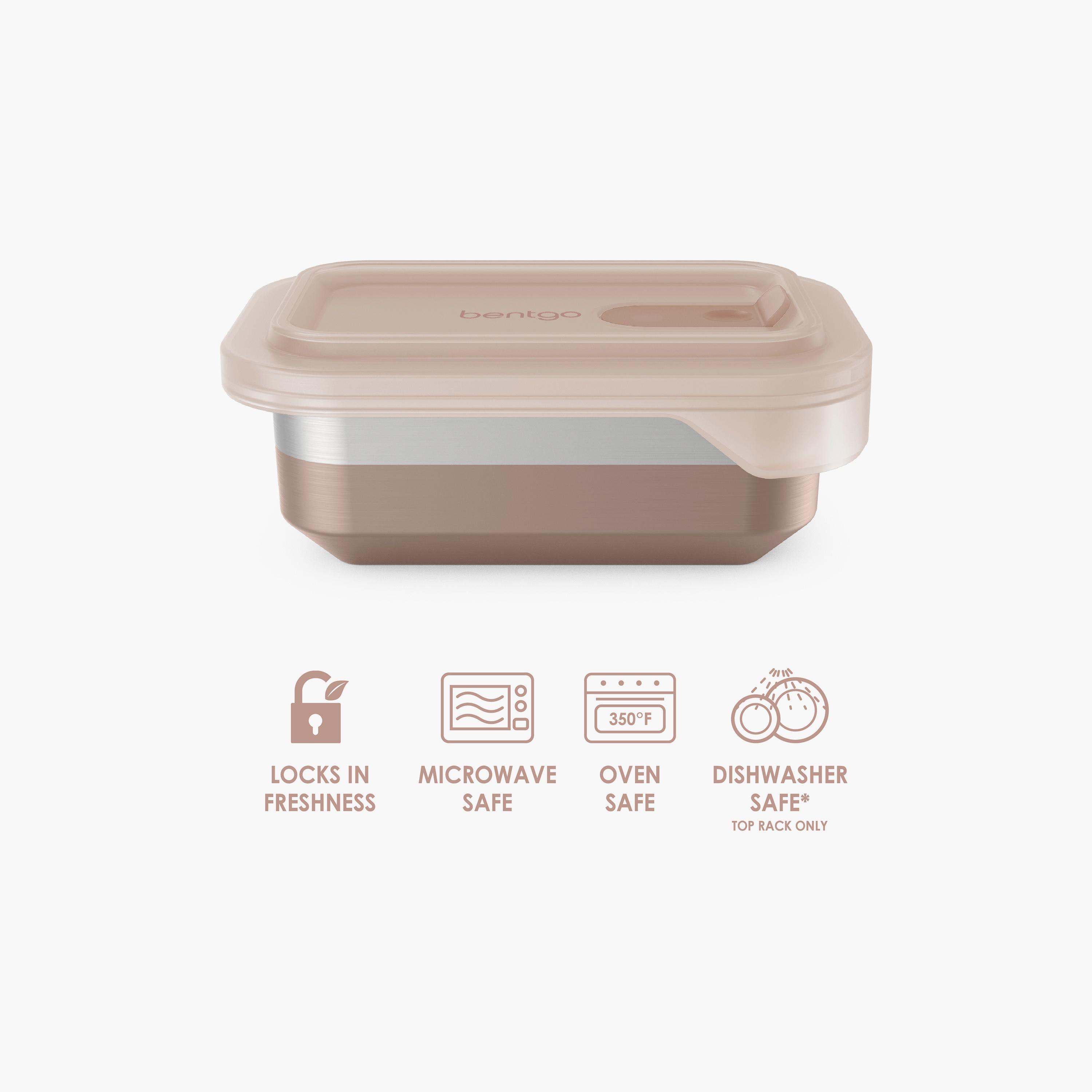Bentgo Microsteel Food Container - Beige - 500ml-school-lunchessentials-lunchboxes-image-2