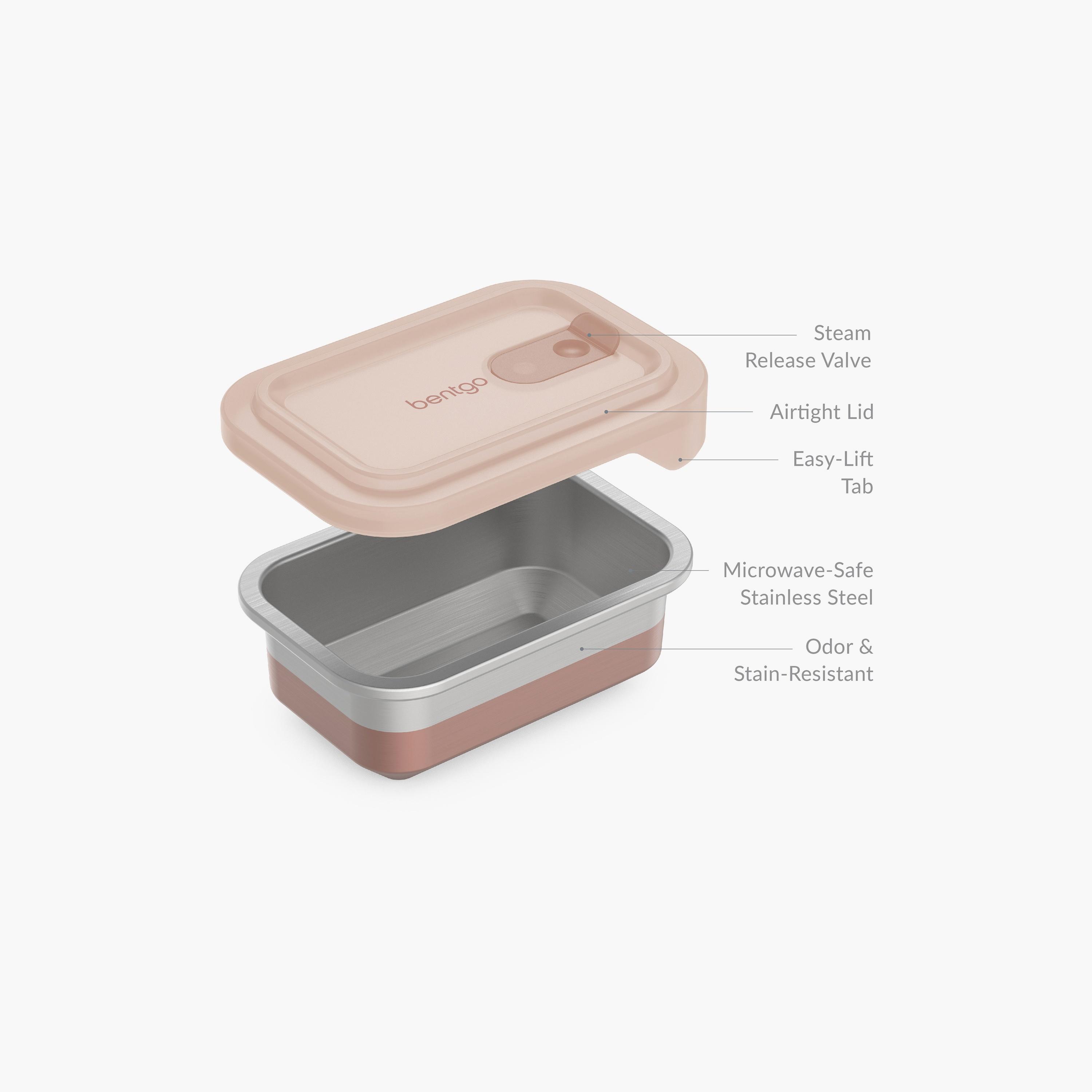 Bentgo Microsteel Food Container - Beige - 500ml-school-lunchessentials-lunchboxes-image-3