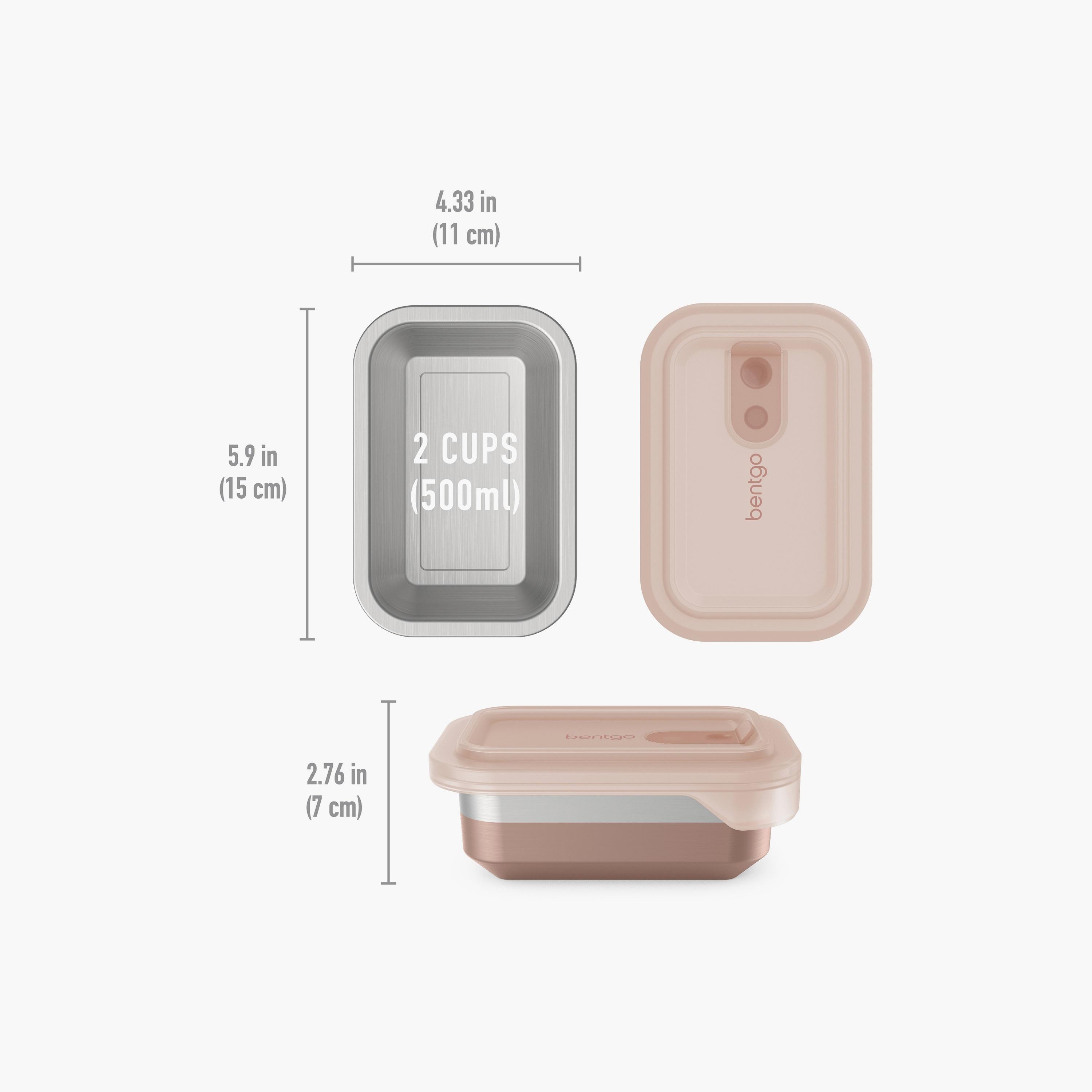 Bentgo Microsteel Food Container - Beige - 500ml-school-lunchessentials-lunchboxes-image-4
