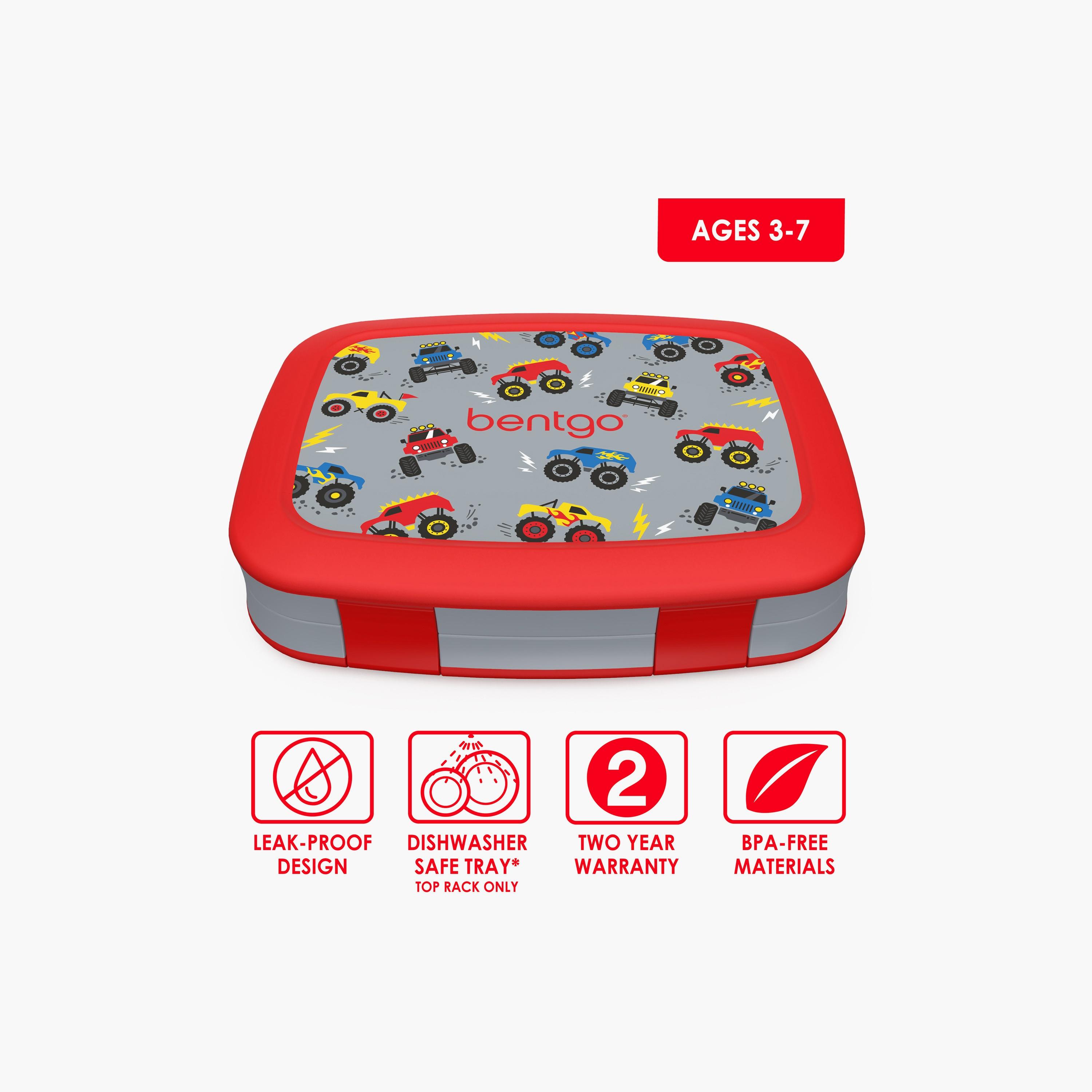 Bentgo Trucks Printed Lunch Box - Red-school-lunchessentials-lunchboxes-image-2