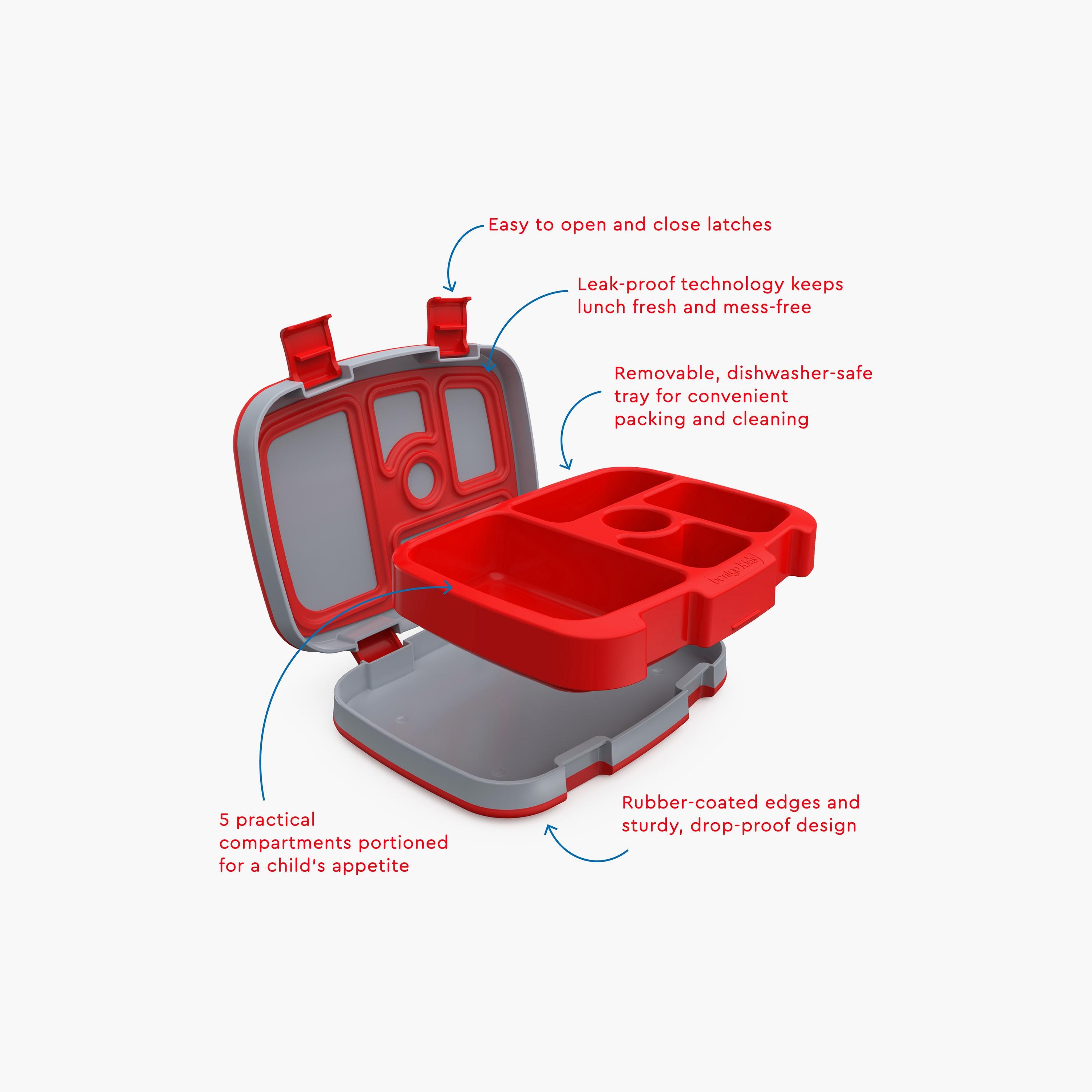 Bentgo Trucks Printed Lunch Box - Red-school-lunchessentials-lunchboxes-image-3
