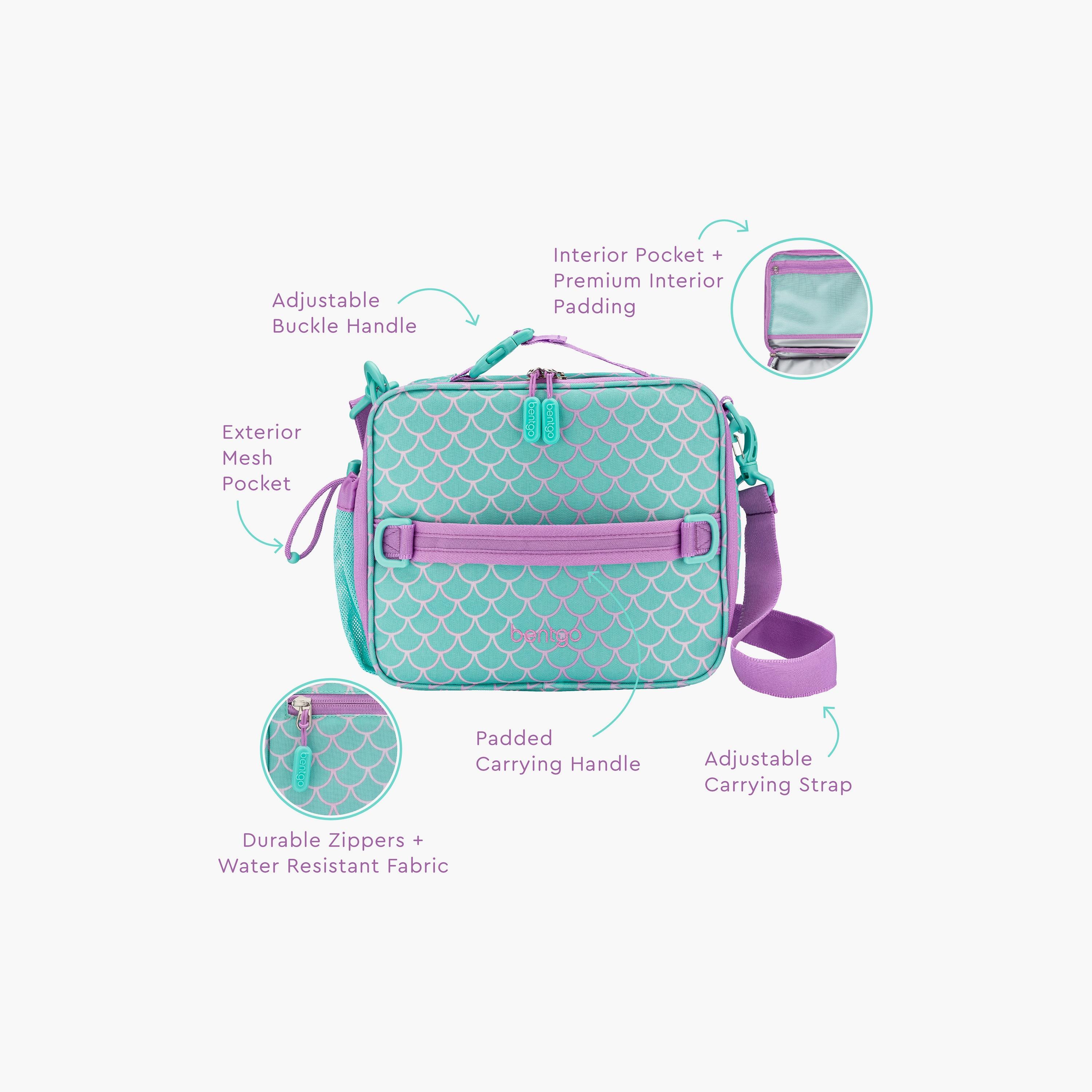 حقيبة غداء بطبعة حورية البحر من بينتجو - أخضر-school-lunchessentials-lunchbags-image-3