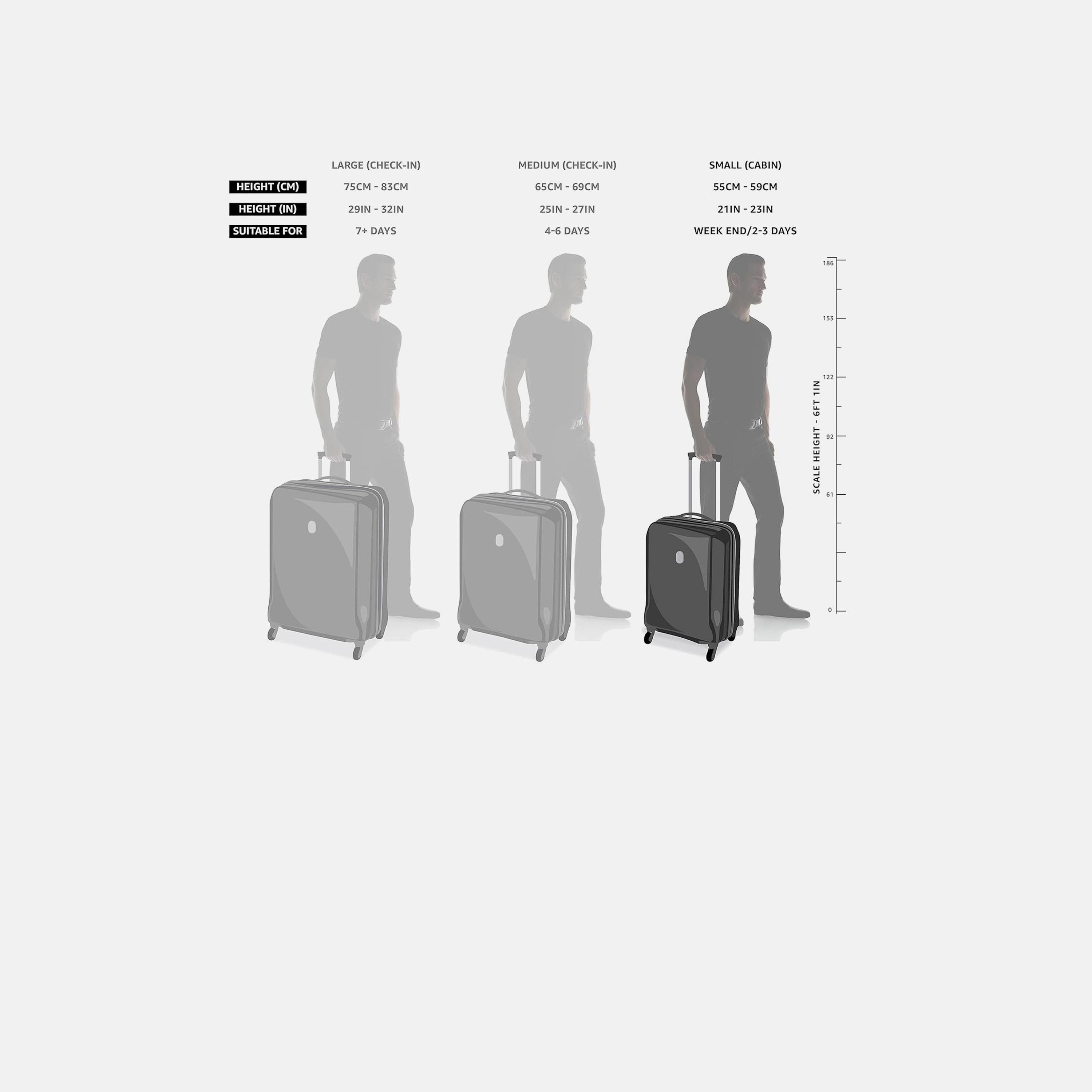 New Travel 53 CM Cabin Bag ABS Hardcase Four-Wheeler Spinner Trolley Bag with Combination Lock | 0141-20 -travel-luggagesandbags-luggage-image-3