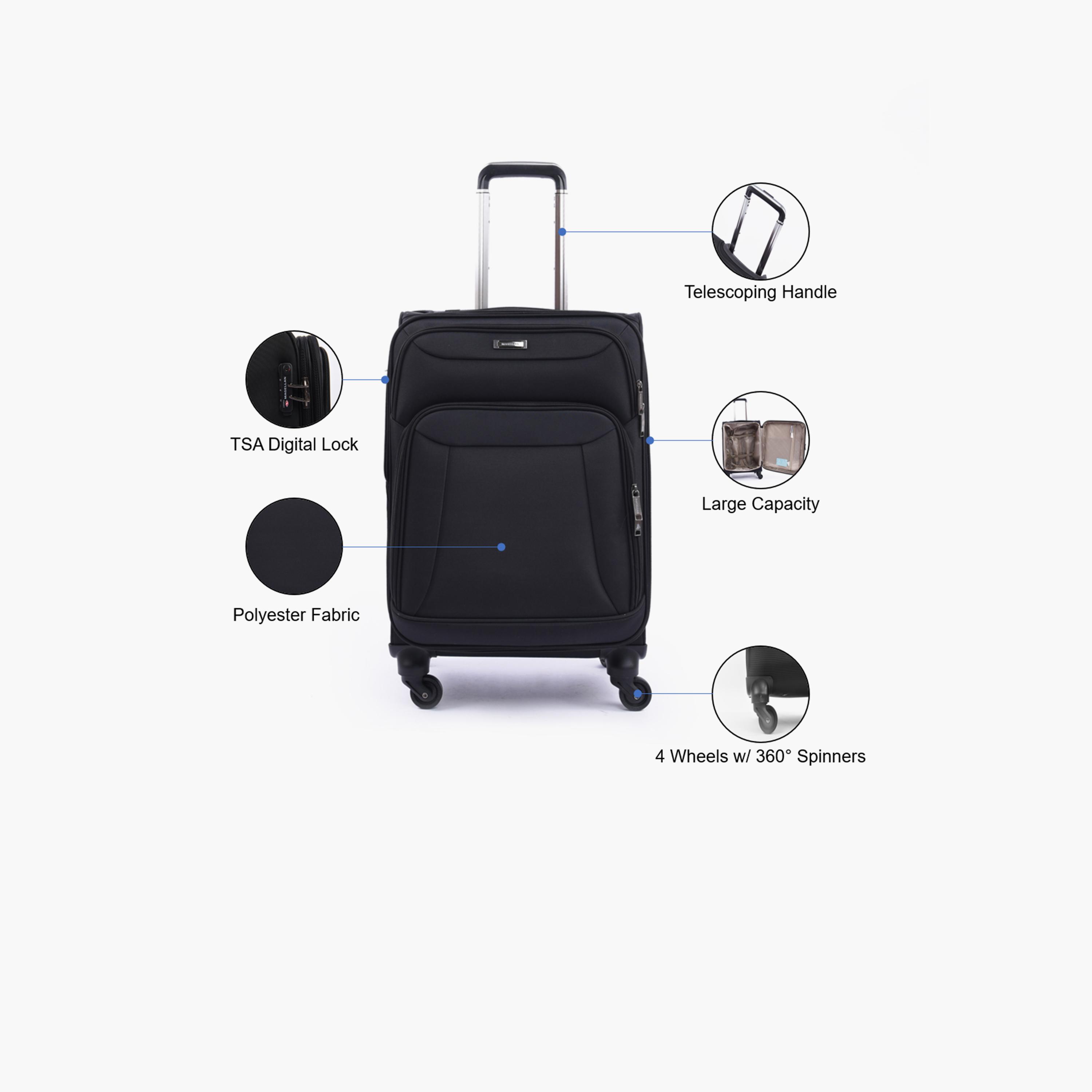 Magellan 50 CM Cabin Textile Softcase Four-Wheeler Single Trolley Bag | 1106-20 -travel-luggagesandbags-luggage-image-4