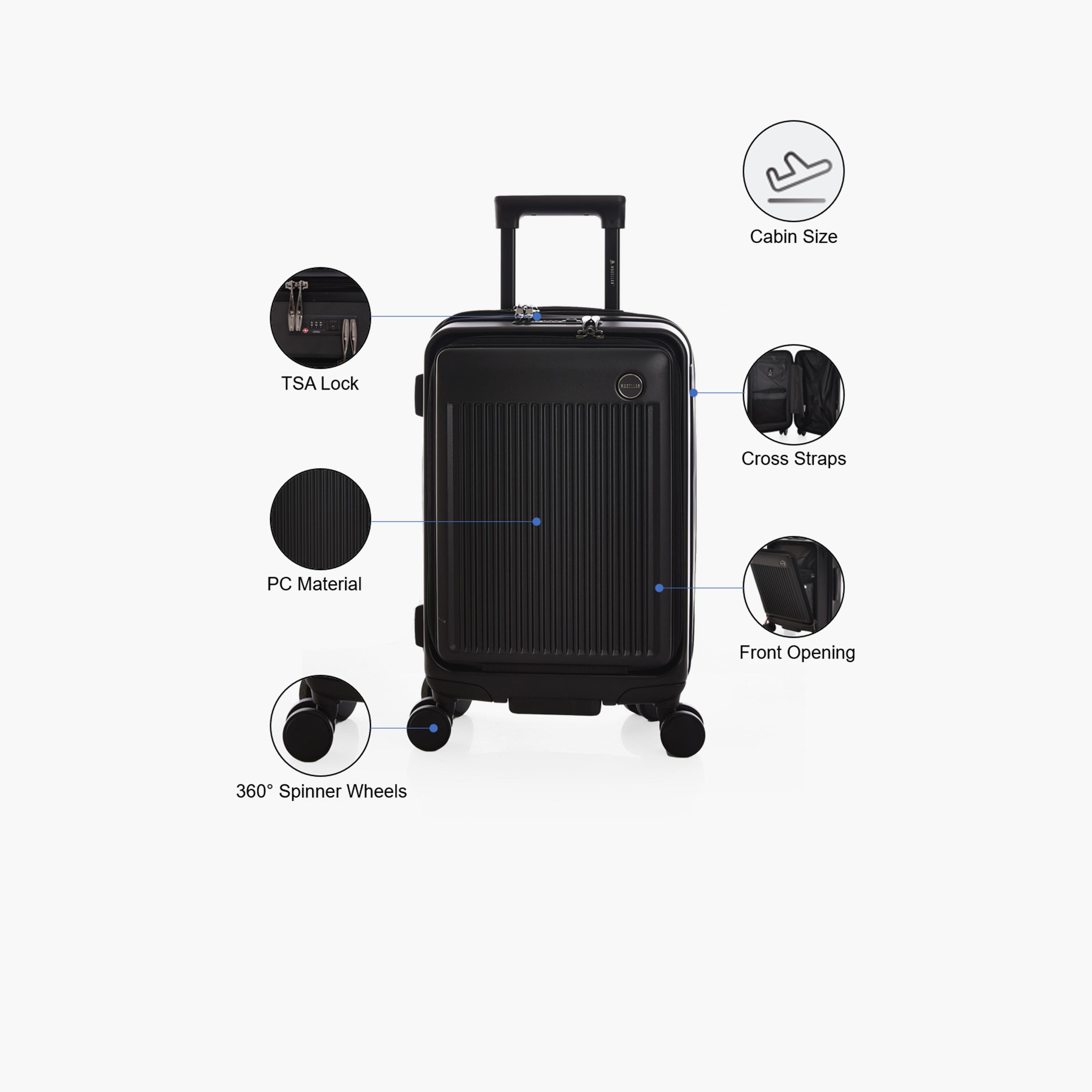 Magellan 54.5 CM Cabin Bag Polycarbonate with ABS Hardcase Four-Wheeler Spinner Trolley Bag with TSA Lock | 1996HA-20-travel-luggagesandbags-luggage-image-4