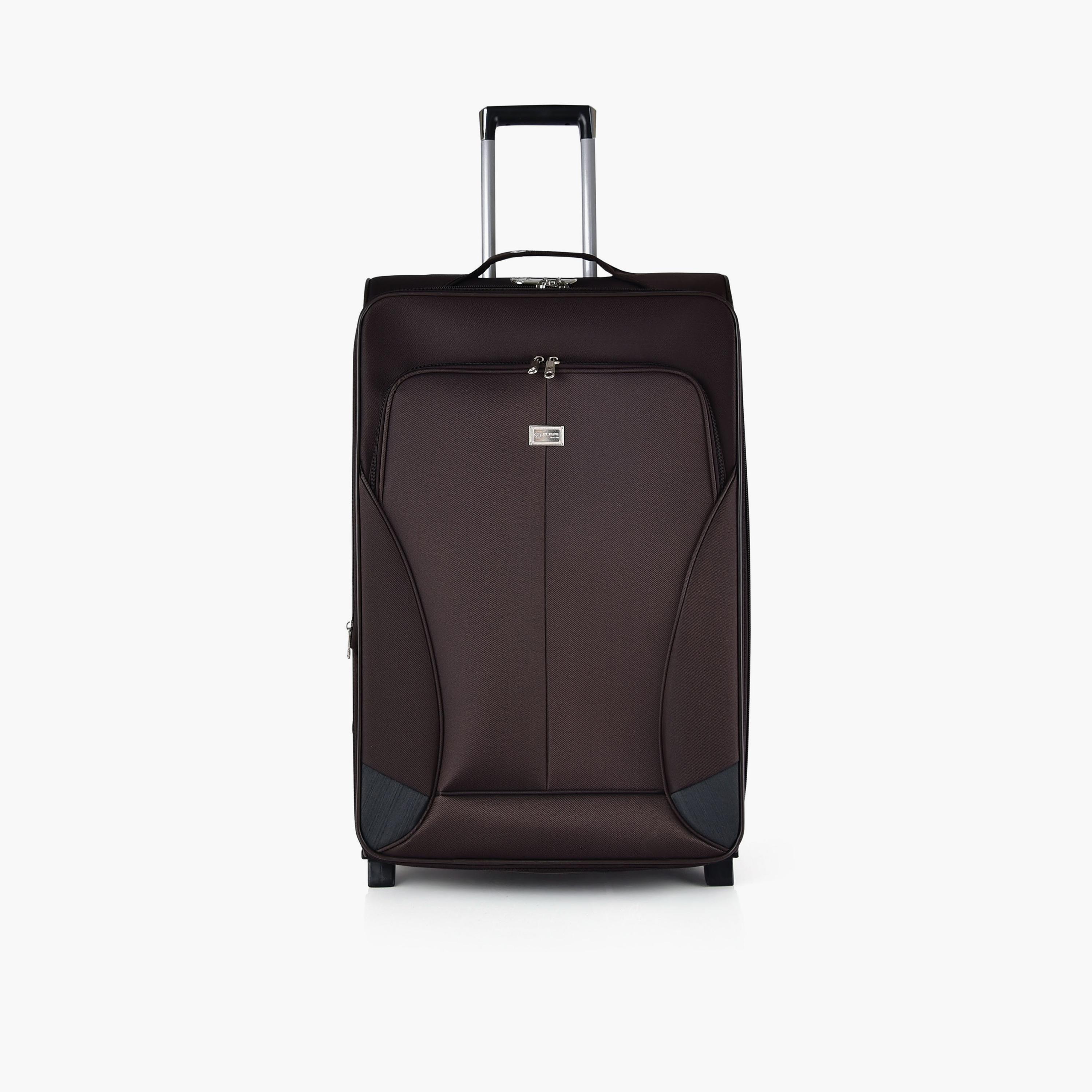 New Travel 74 CM Large Check-in Textile Softcase Two-Wheeler Single Trolley Bag with Combination Lock | 8883-28 -travel-luggagesandbags-luggage-image-1